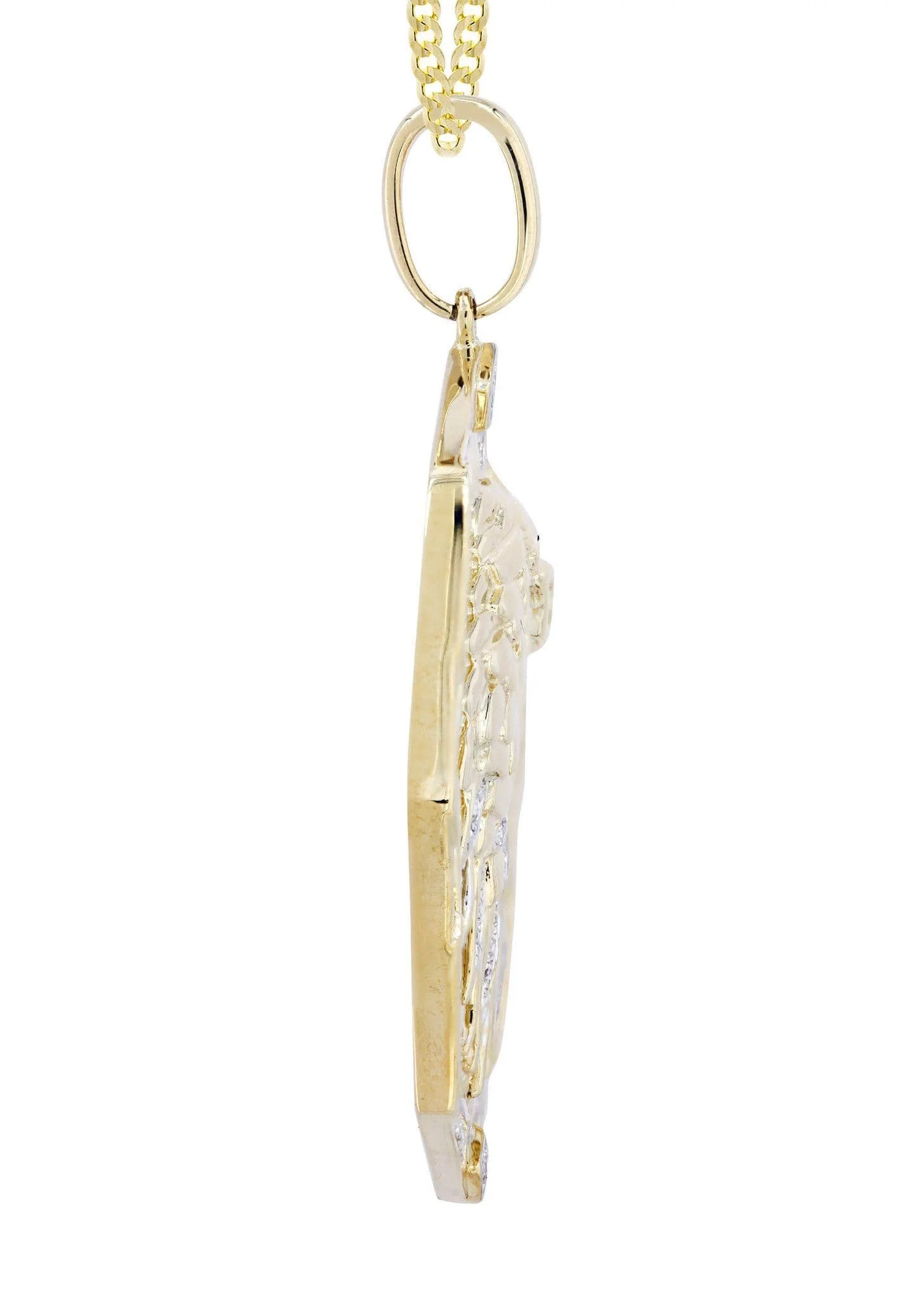 10K Yellow Gold Hawk Diamond Necklace Diamond Necklace  | 0.58 Carats - Image 4