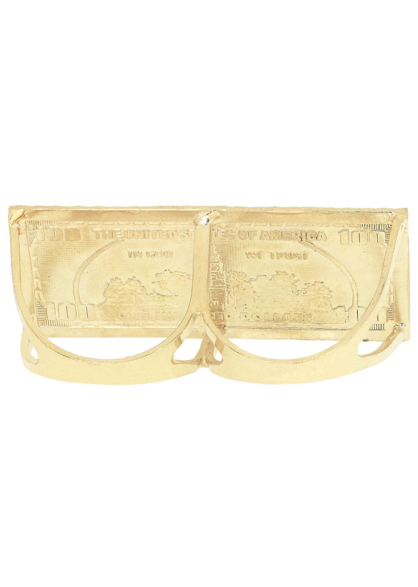 $100 Dollar Bill  10K Gold Mens Ring | 10.2 Grams - Image 2