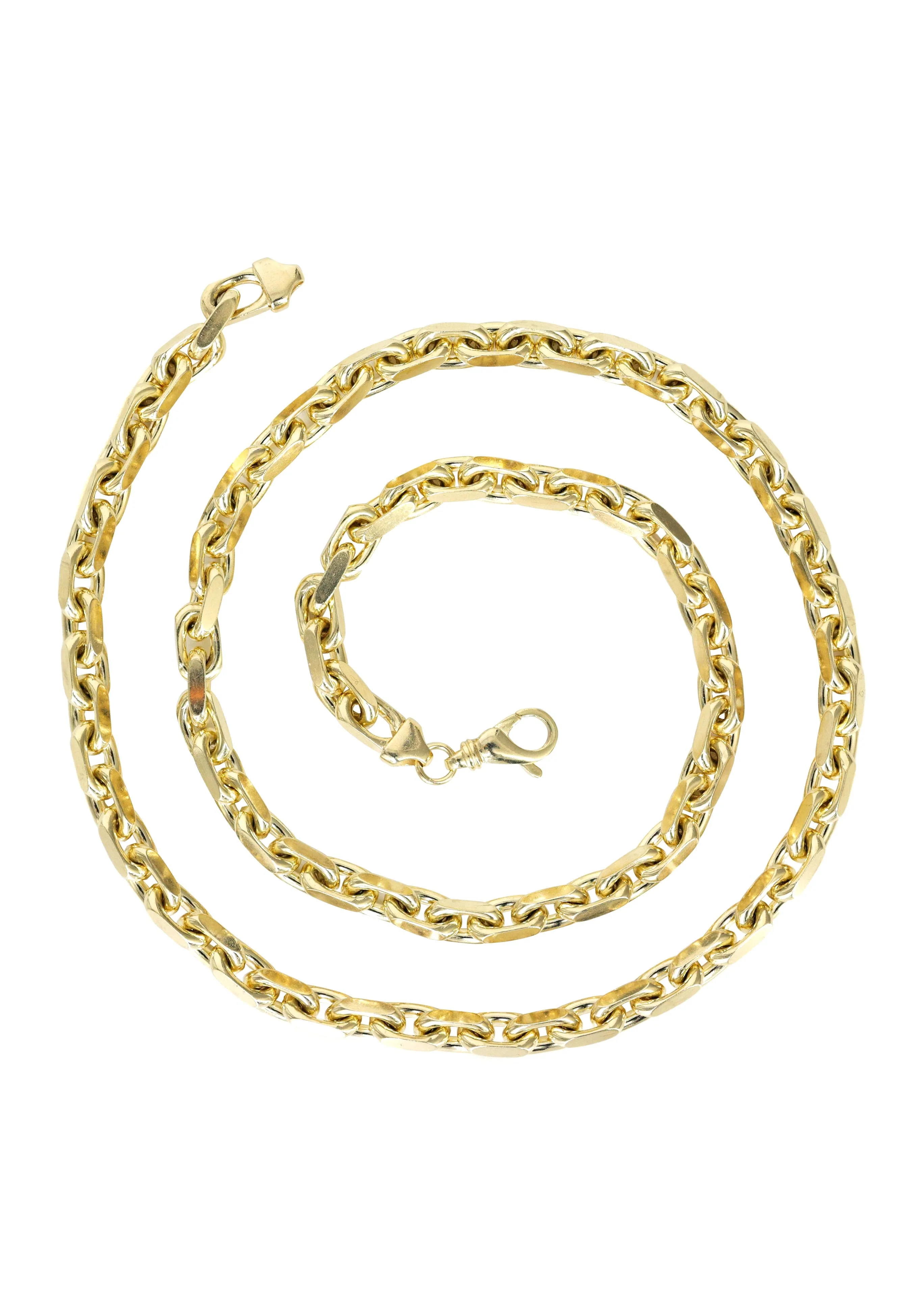10K / 14K Gold Chain - Mens Solid Hermes Link Chain - Image 3