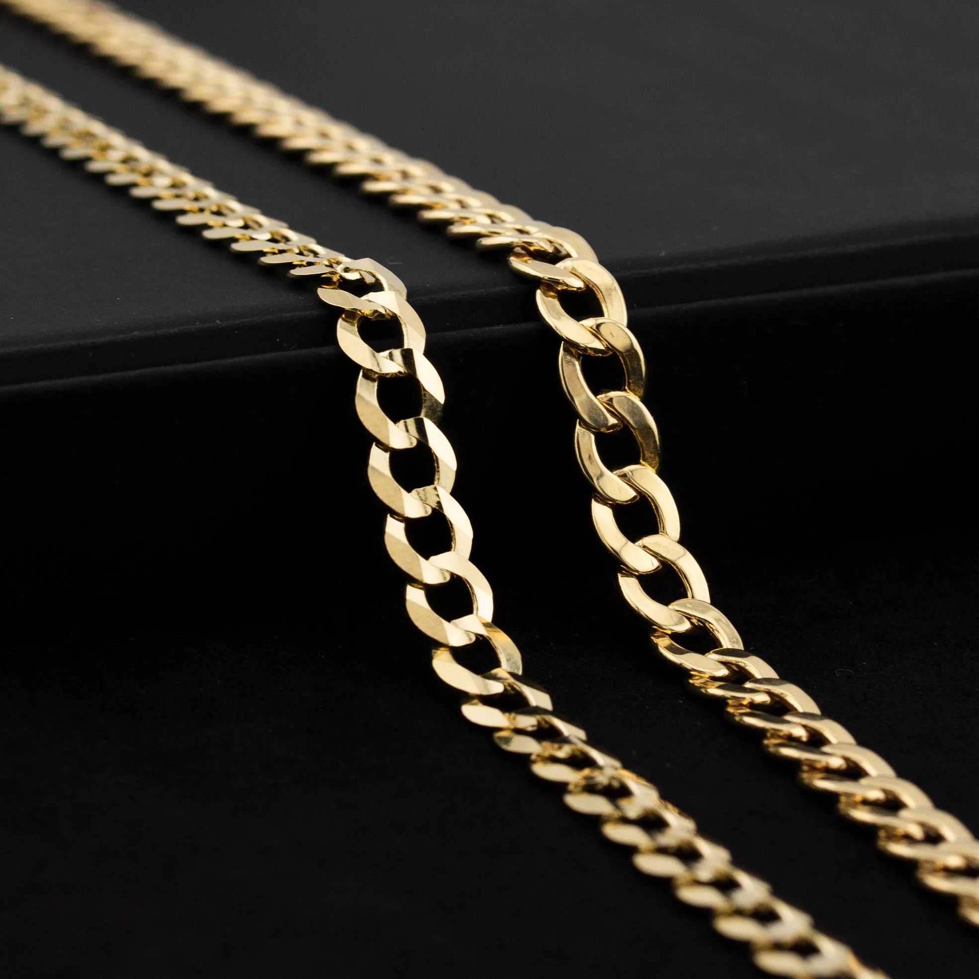 10K Gold Curb Necklace / 6 MM - Image 4