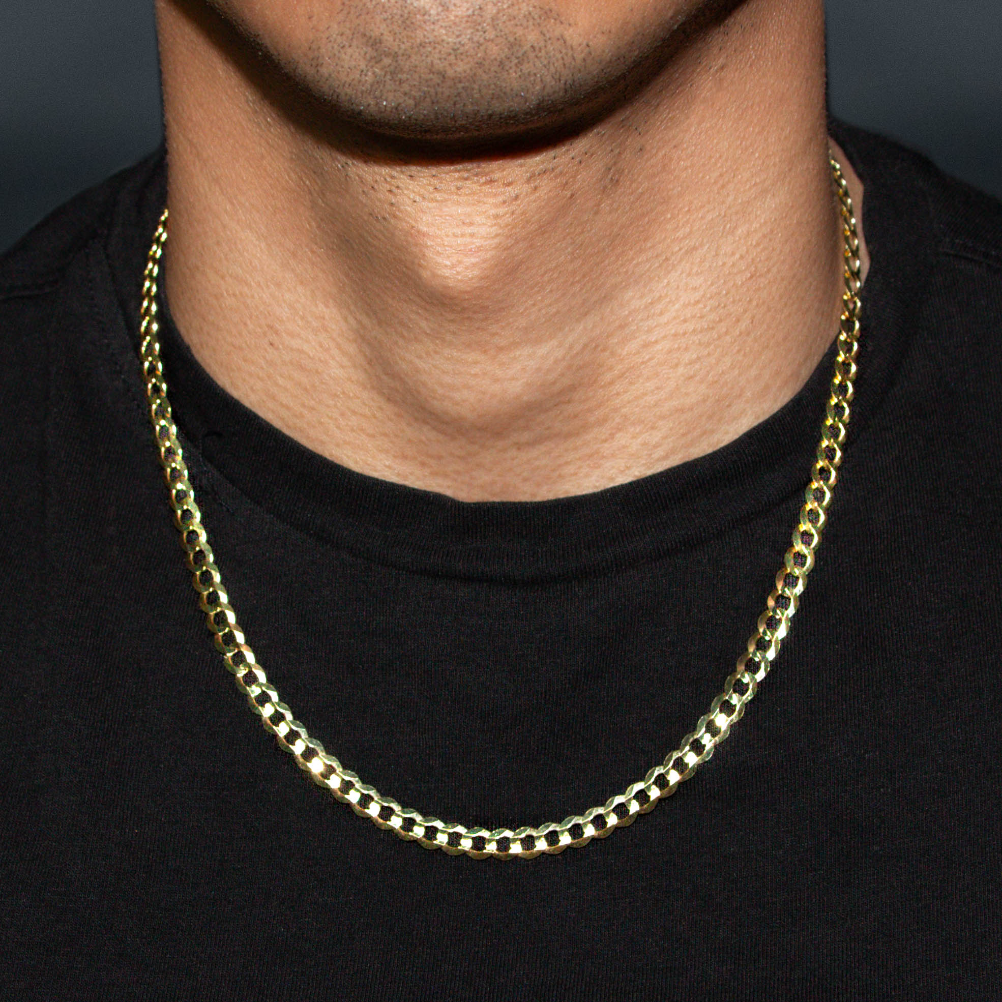 10K Gold Curb Necklace / 6 MM - Image 6