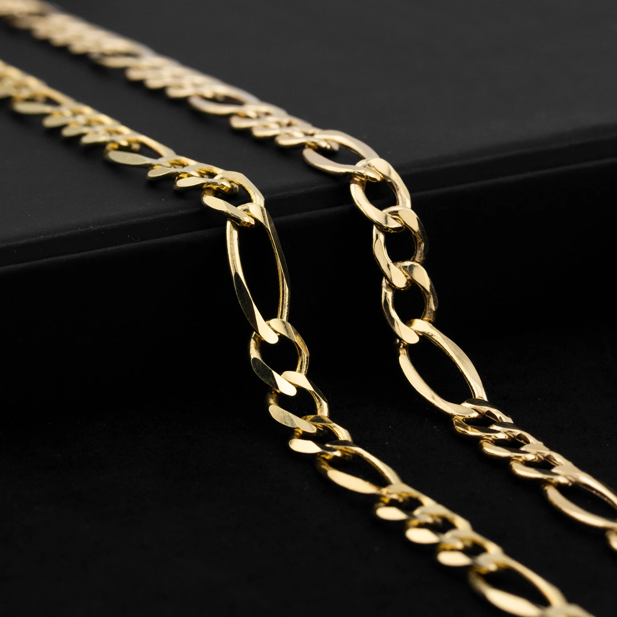 10K Gold Figaro Necklace / 7 MM - Image 4