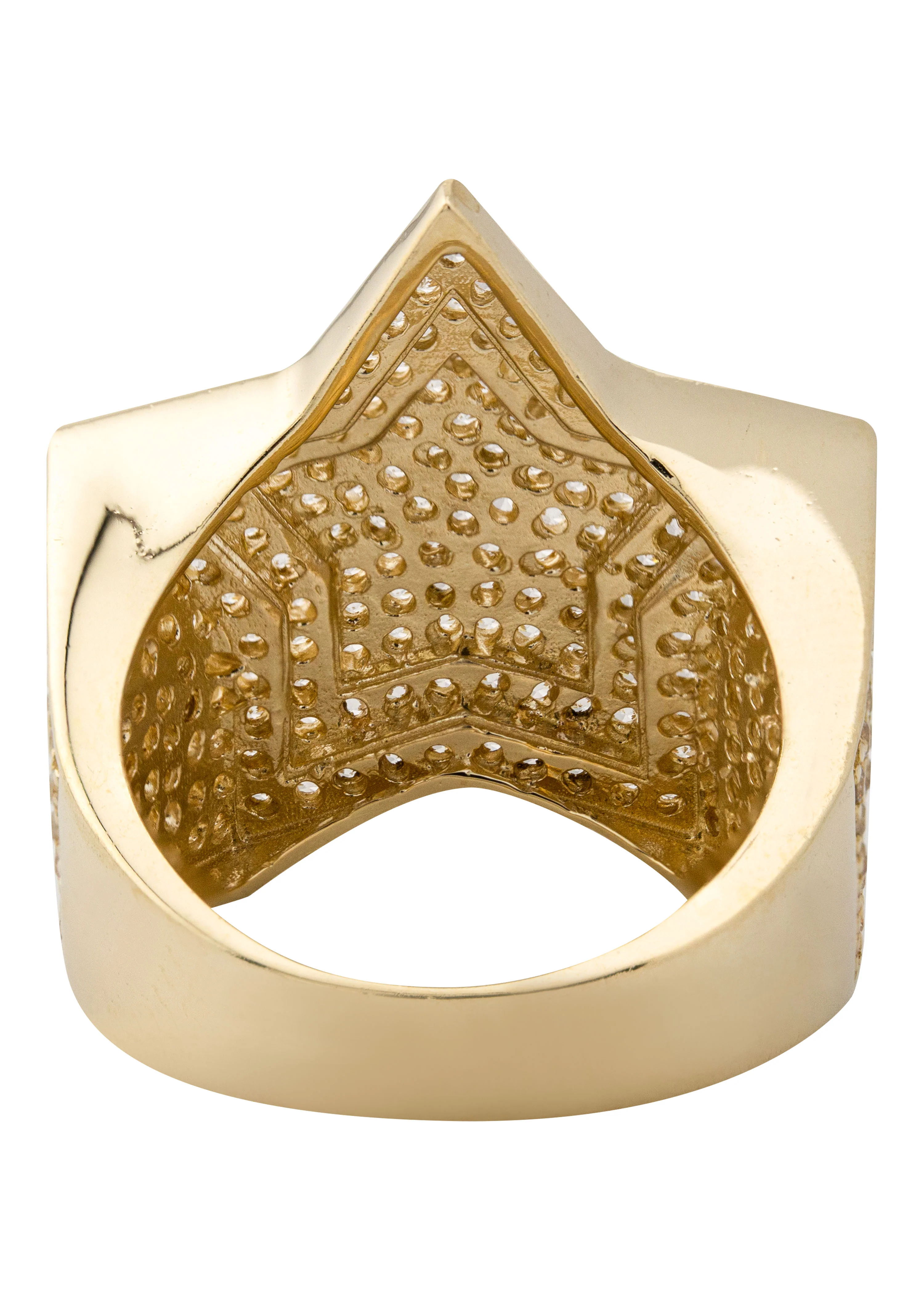 10K Gold Cz Star Ring For Men | 7 Grams - Image 4