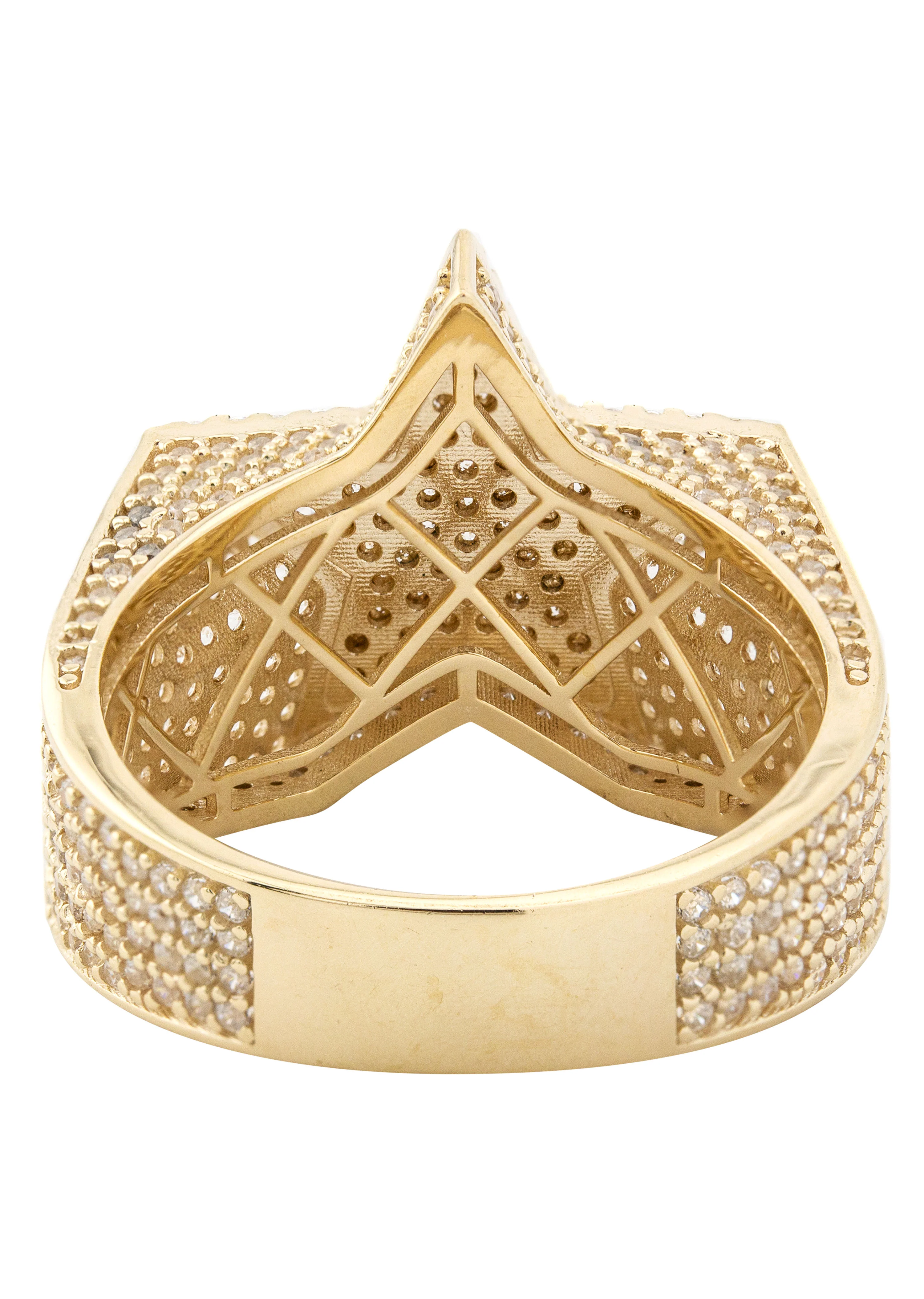 10K Gold Cz Star Ring For Men | 8 Grams - Image 4