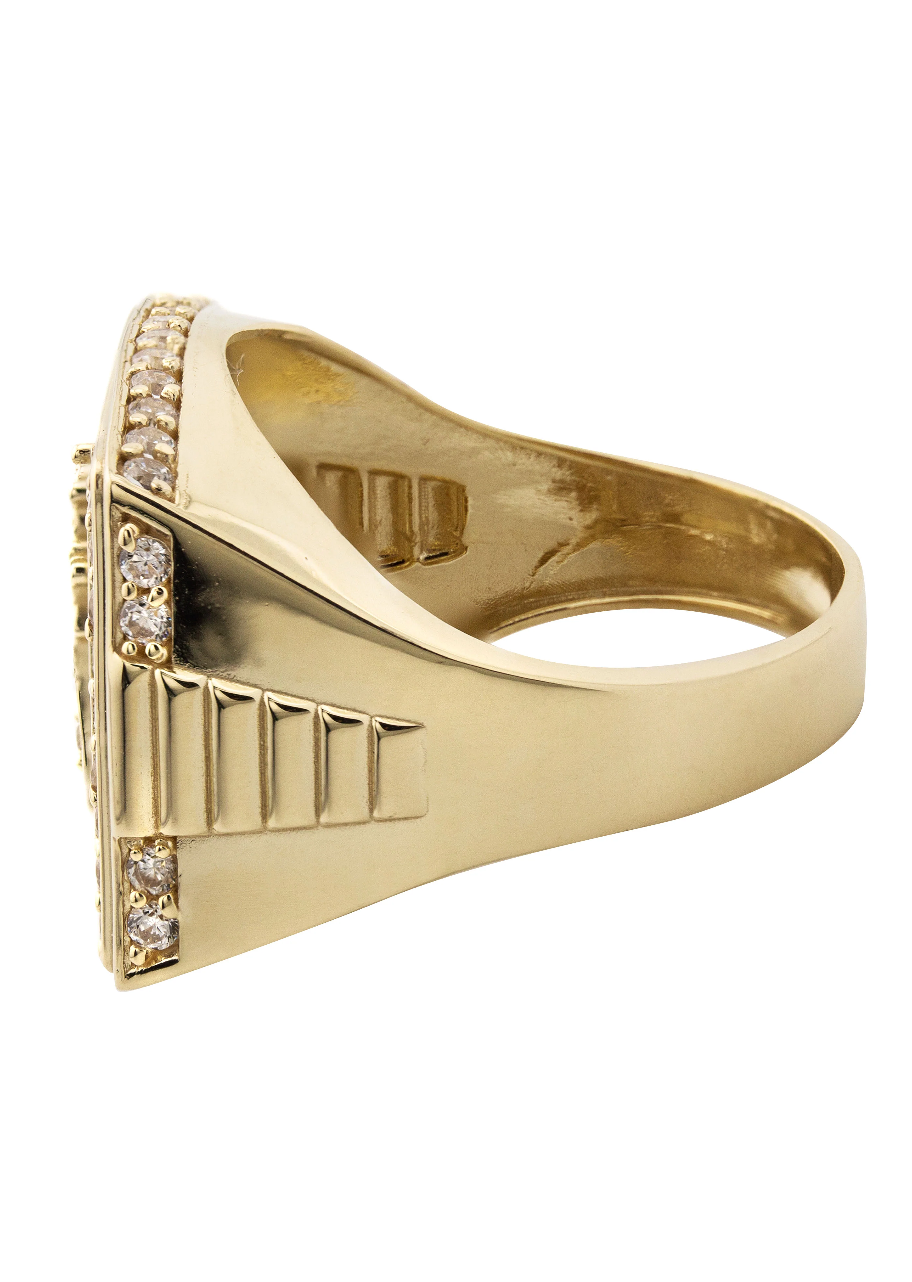 10K Gold Cz Tiger Ring For Men | 6 Grams - Image 3