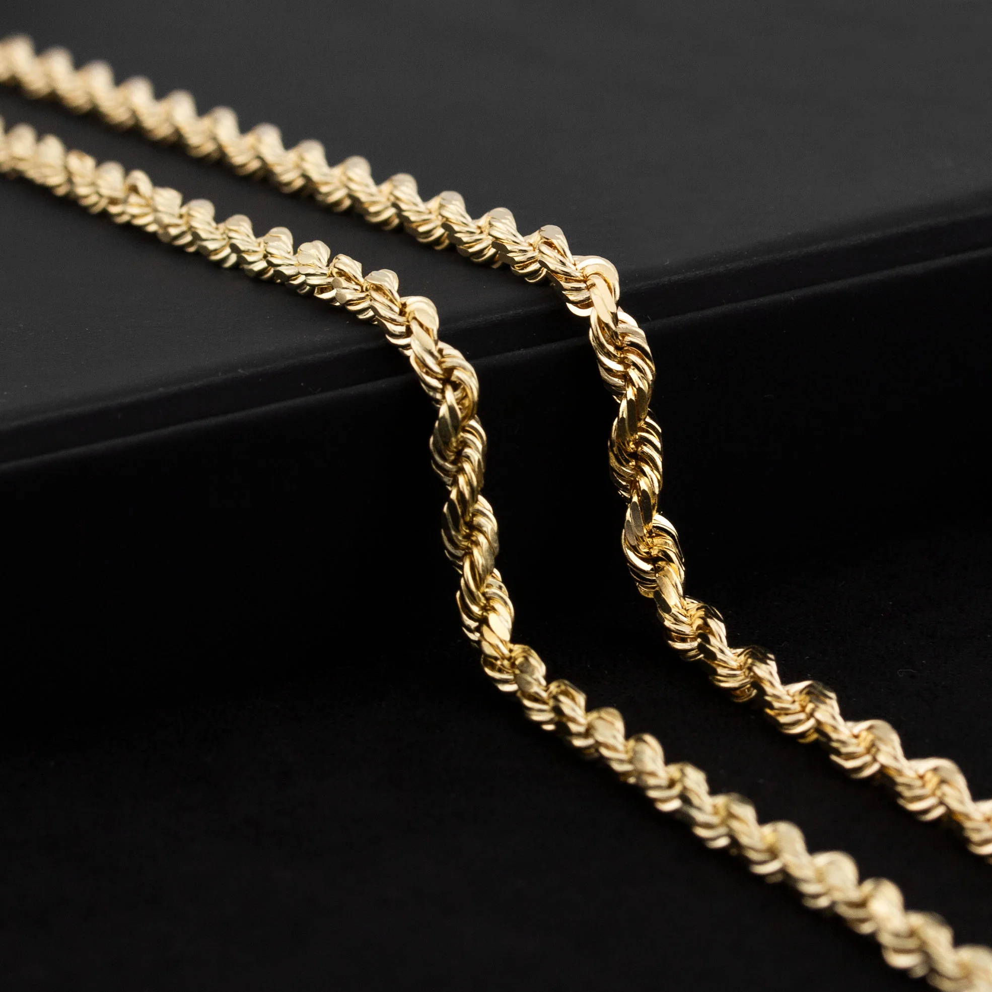10K Gold Rope Necklace / 4 MM - Image 4