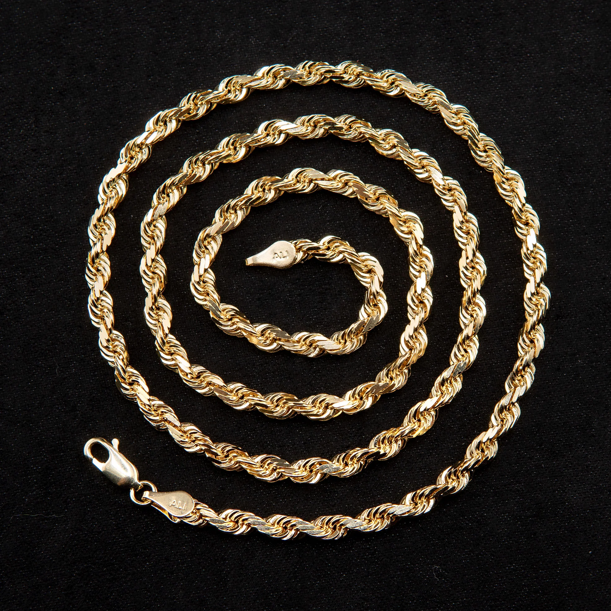 10K Gold Rope Necklace / 4 MM - Image 7
