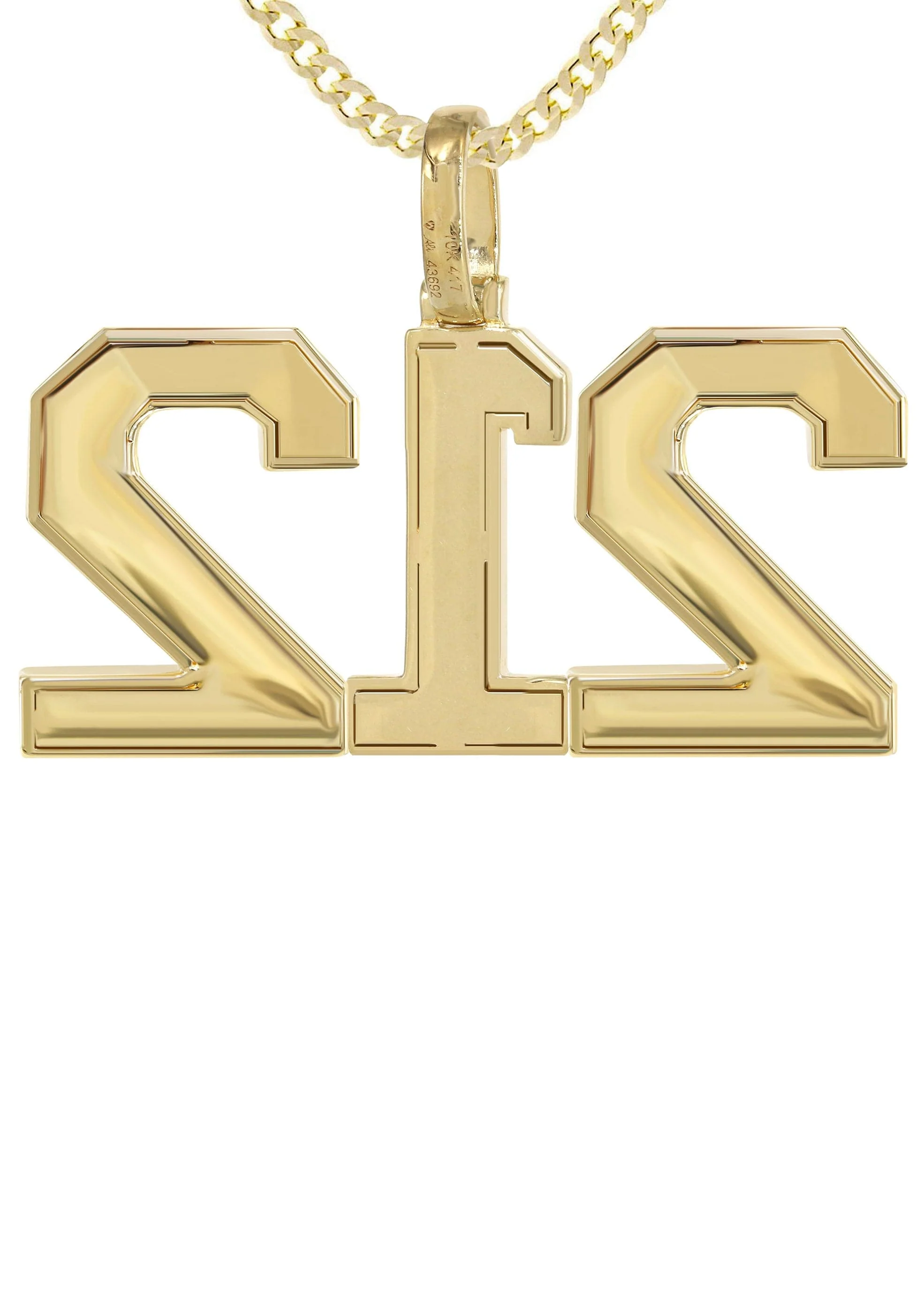 Area Code Number Diamond Pendant Necklace | 1.75 Carats - Image 4