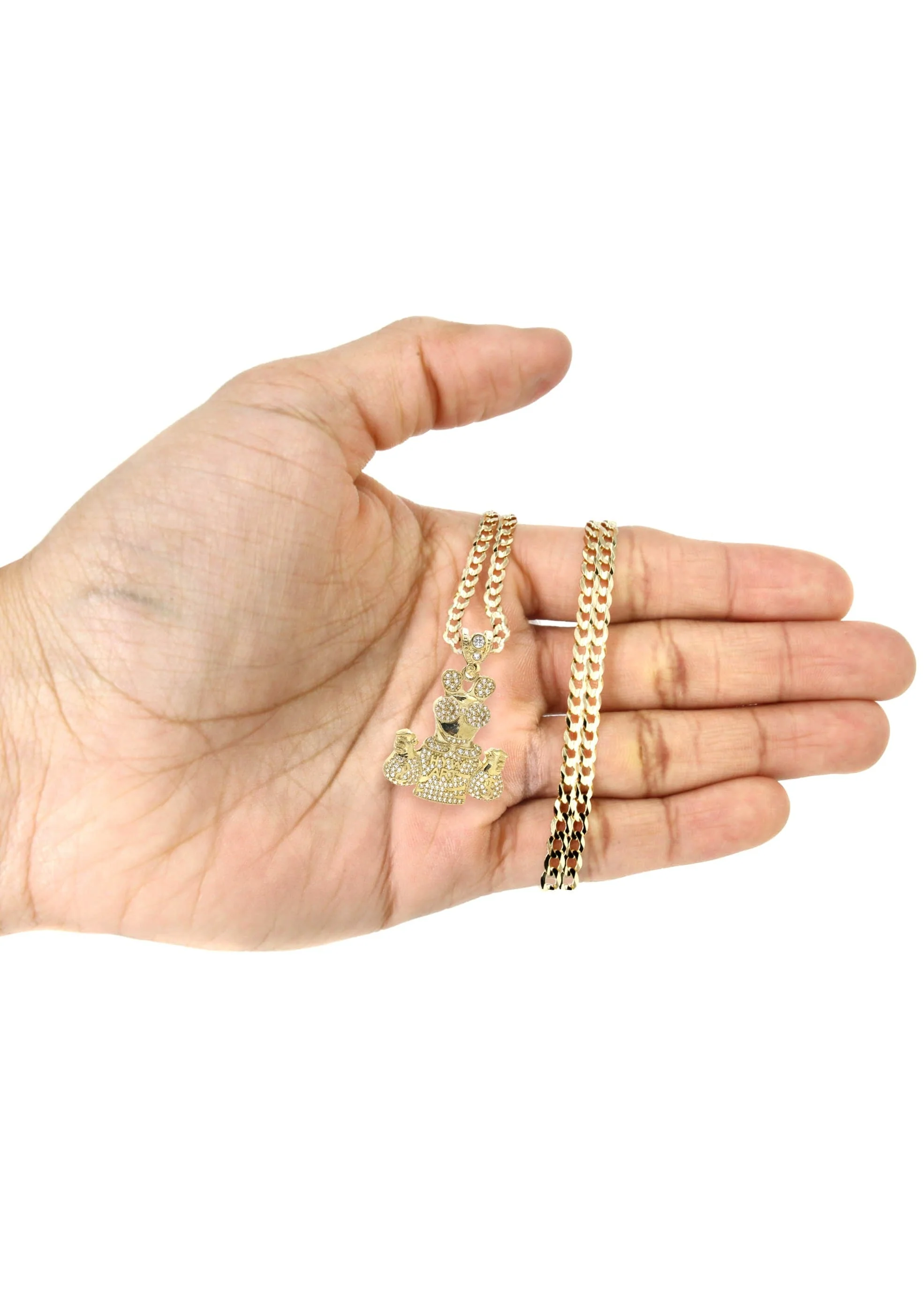 10K Yellow Gold Ace Of Spades Necklace | Appx. 18 Grams - Image 5
