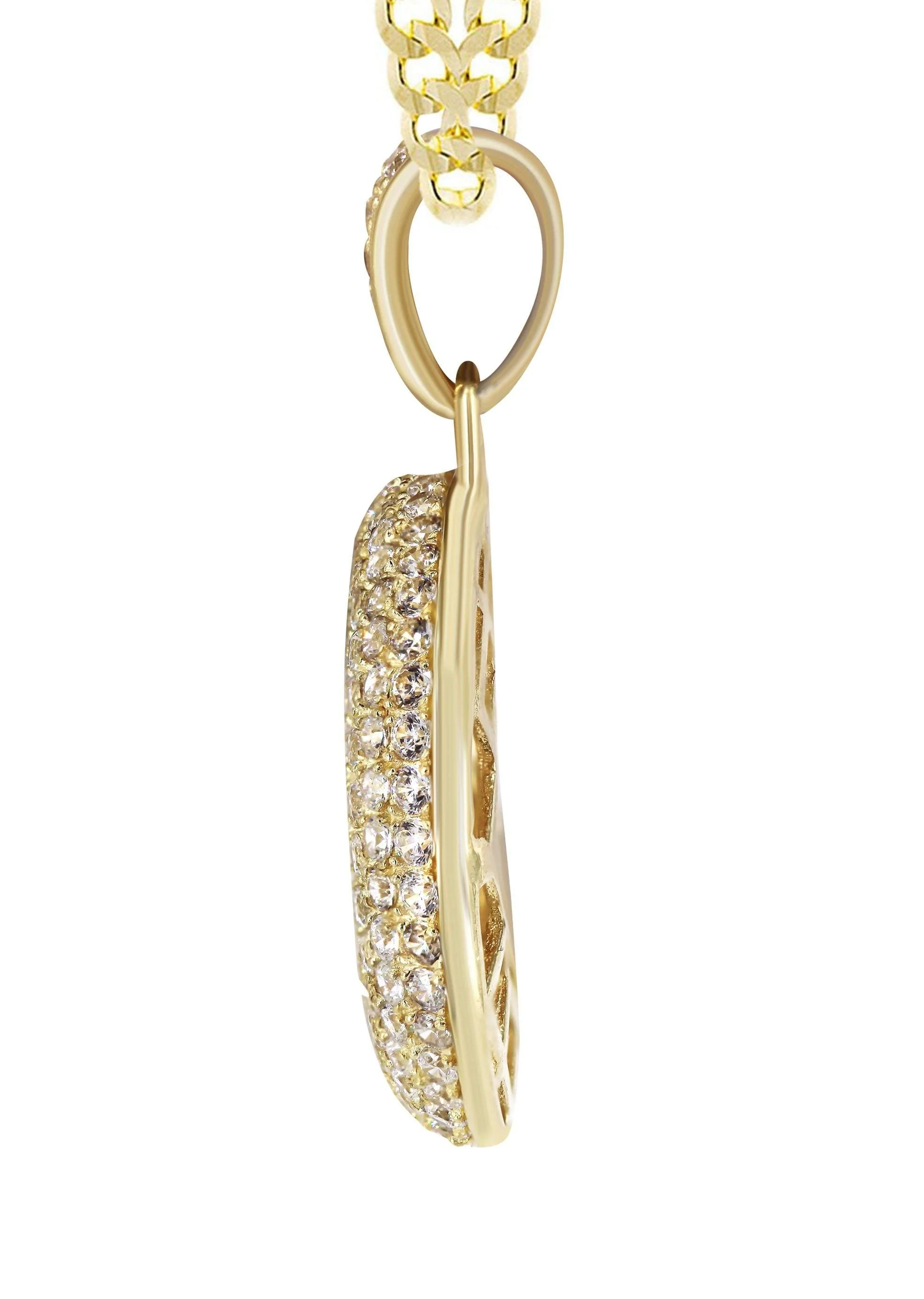 10K Yellow Gold Bubble Letter "G" CZ Necklace | Appx. 4.5 Grams - Image 4