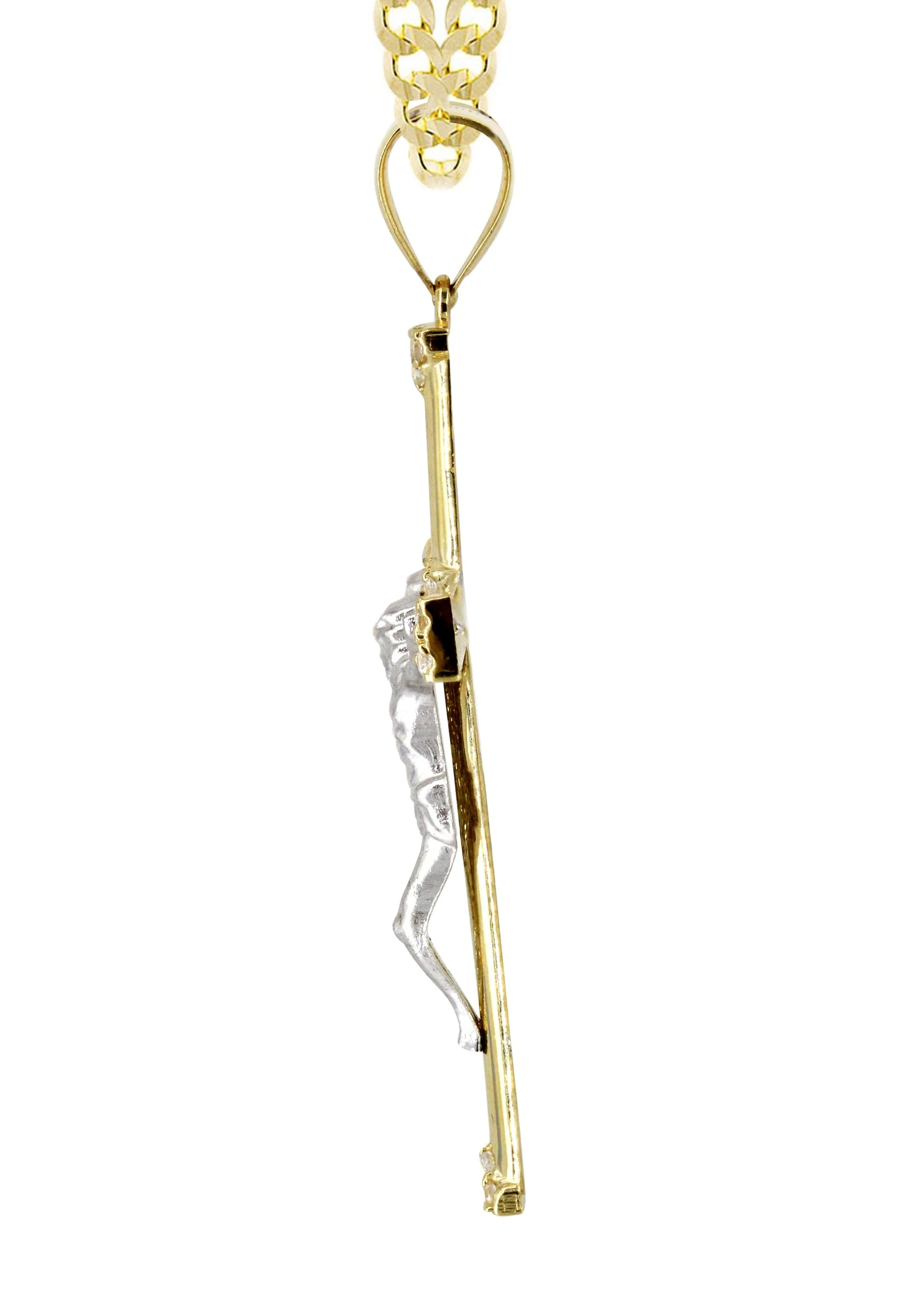10K Yellow Gold Crucifix / Cross Necklace | Appx. 13.6 Grams - Image 4