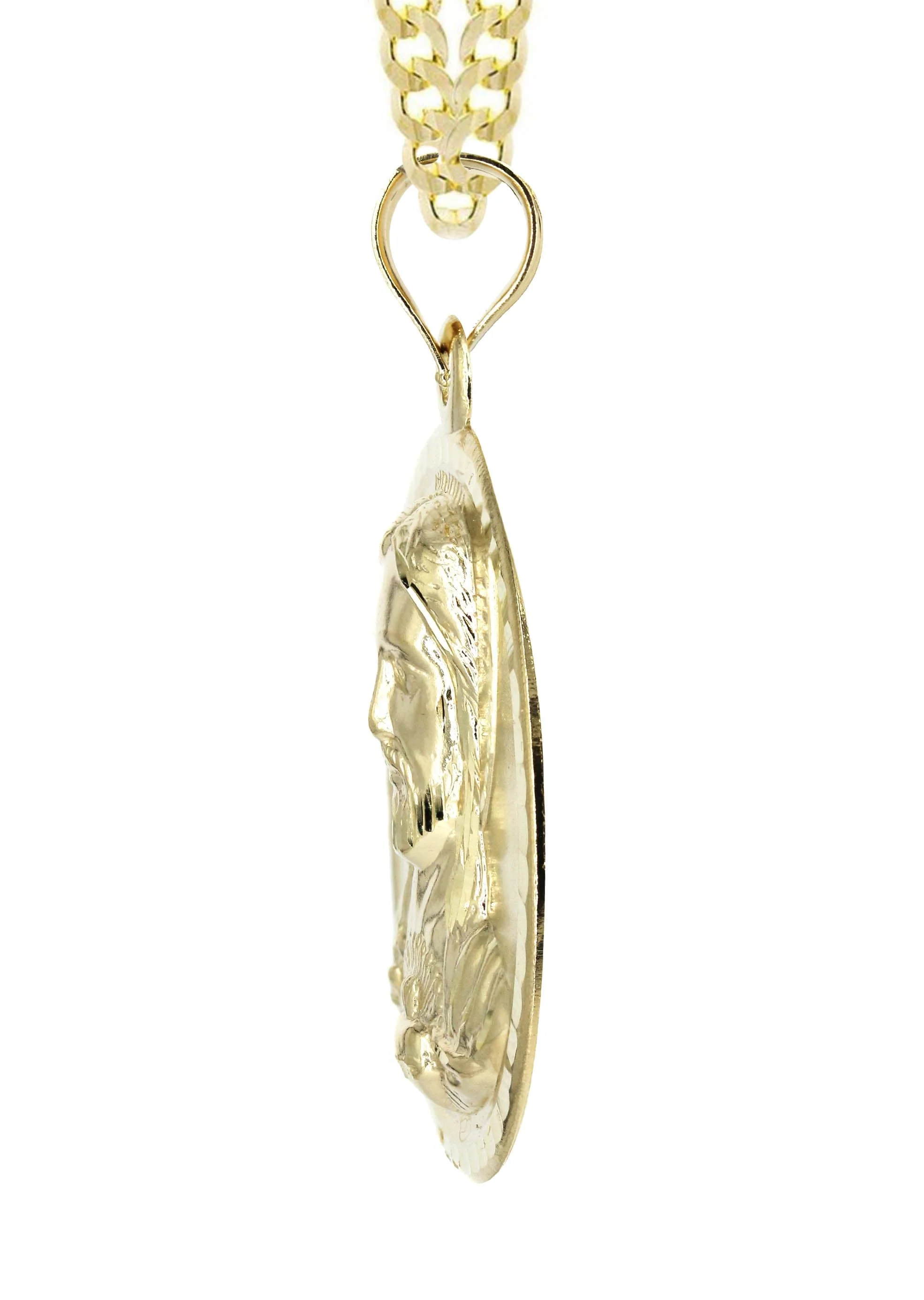 10K Yellow Gold Jesus Piece Necklace | Appx. 14.3 Grams - Image 4