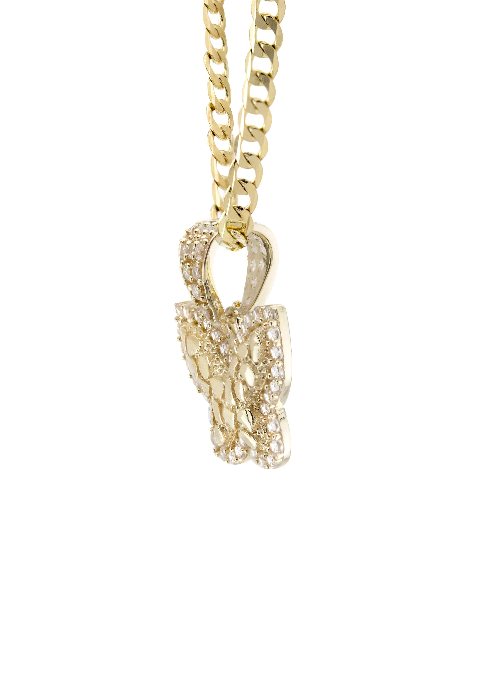 10K Yellow Gold Butterfly Nugget Necklace | Appx. 1.5 - 5.5 Grams - Image 4