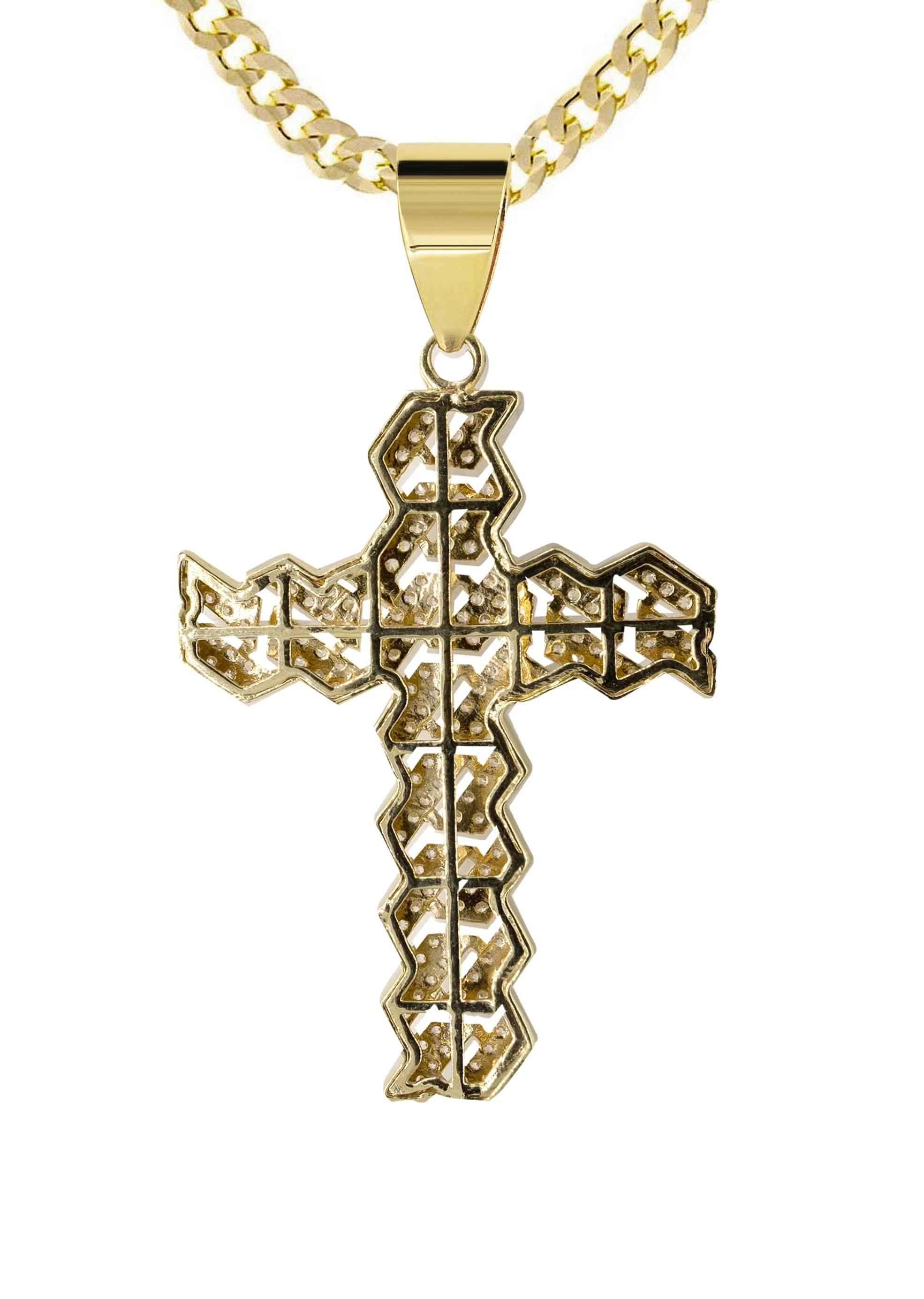 10K Yellow Gold Cross  4 Necklace | Appx. 14.7 Grams - Image 3