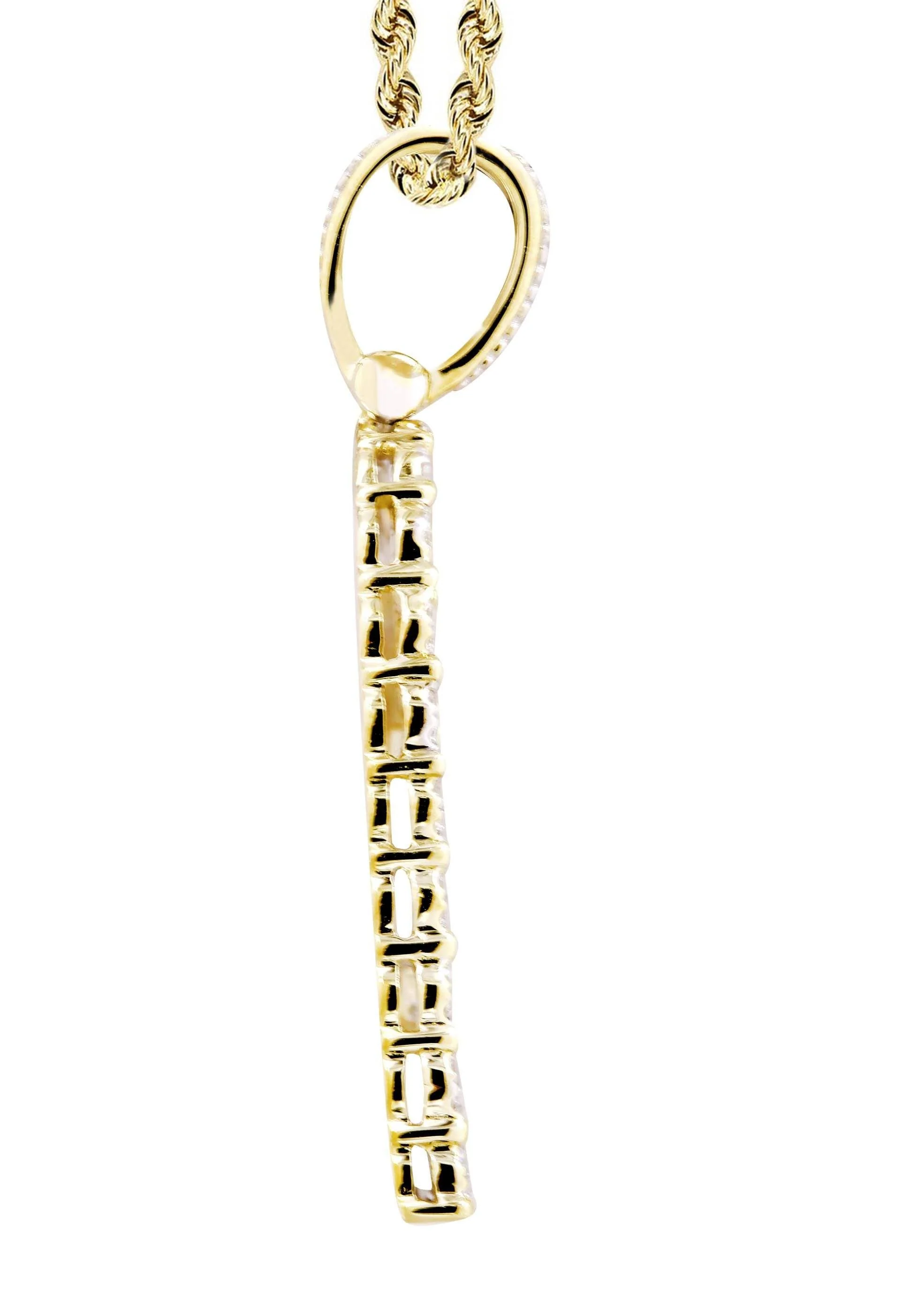 10K Yellow Gold RIP Diamond Necklace  | 0.85 Carats - Image 4