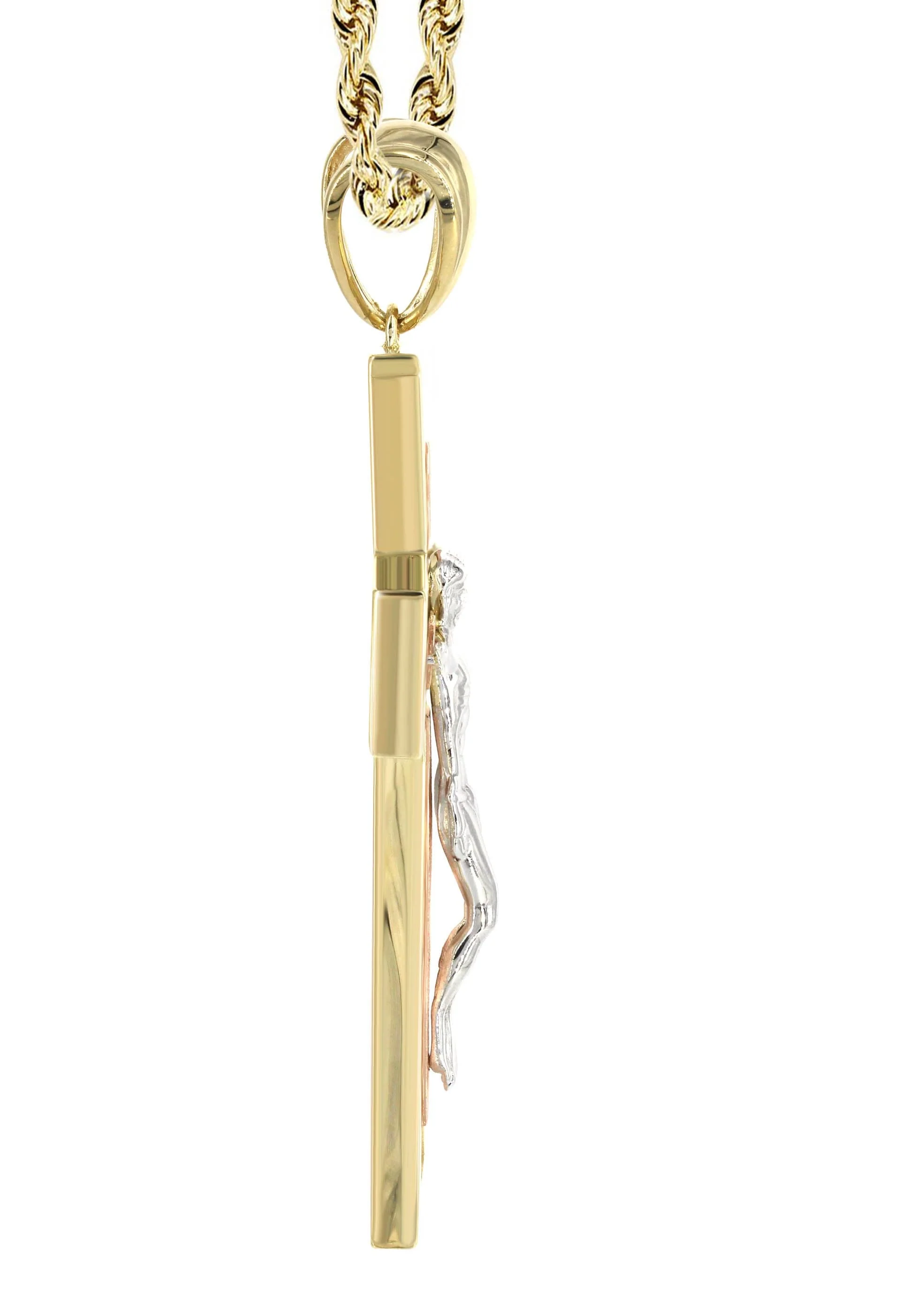 10K Yellow Gold Cross /Crucifix Necklace | Appx. 47 Grams - Image 4