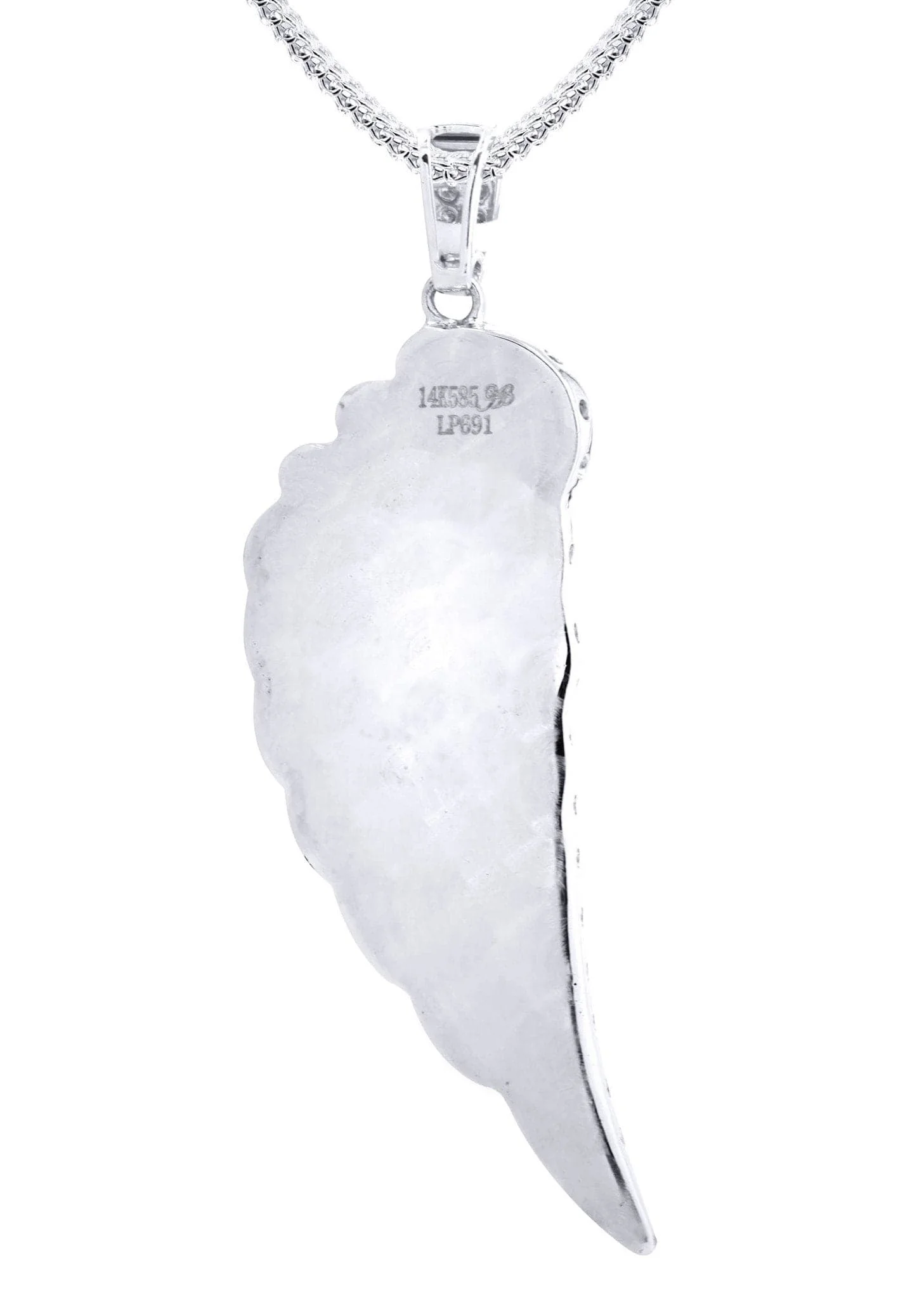 14K White Gold Angel Wing Diamond Necklace | 1.75 Carats - Image 3