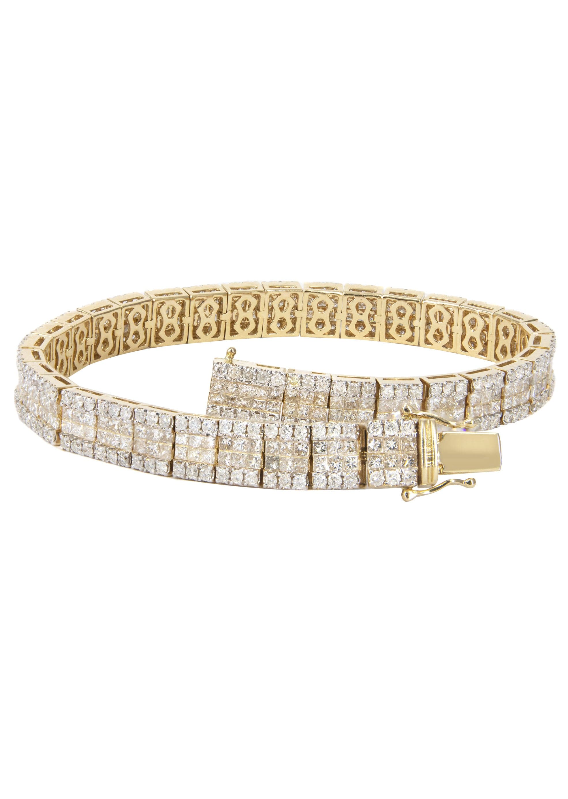 14K Yellow Gold Diamond Tennis Bracelet | 26.98 Grams | 11 Carats - Image 2
