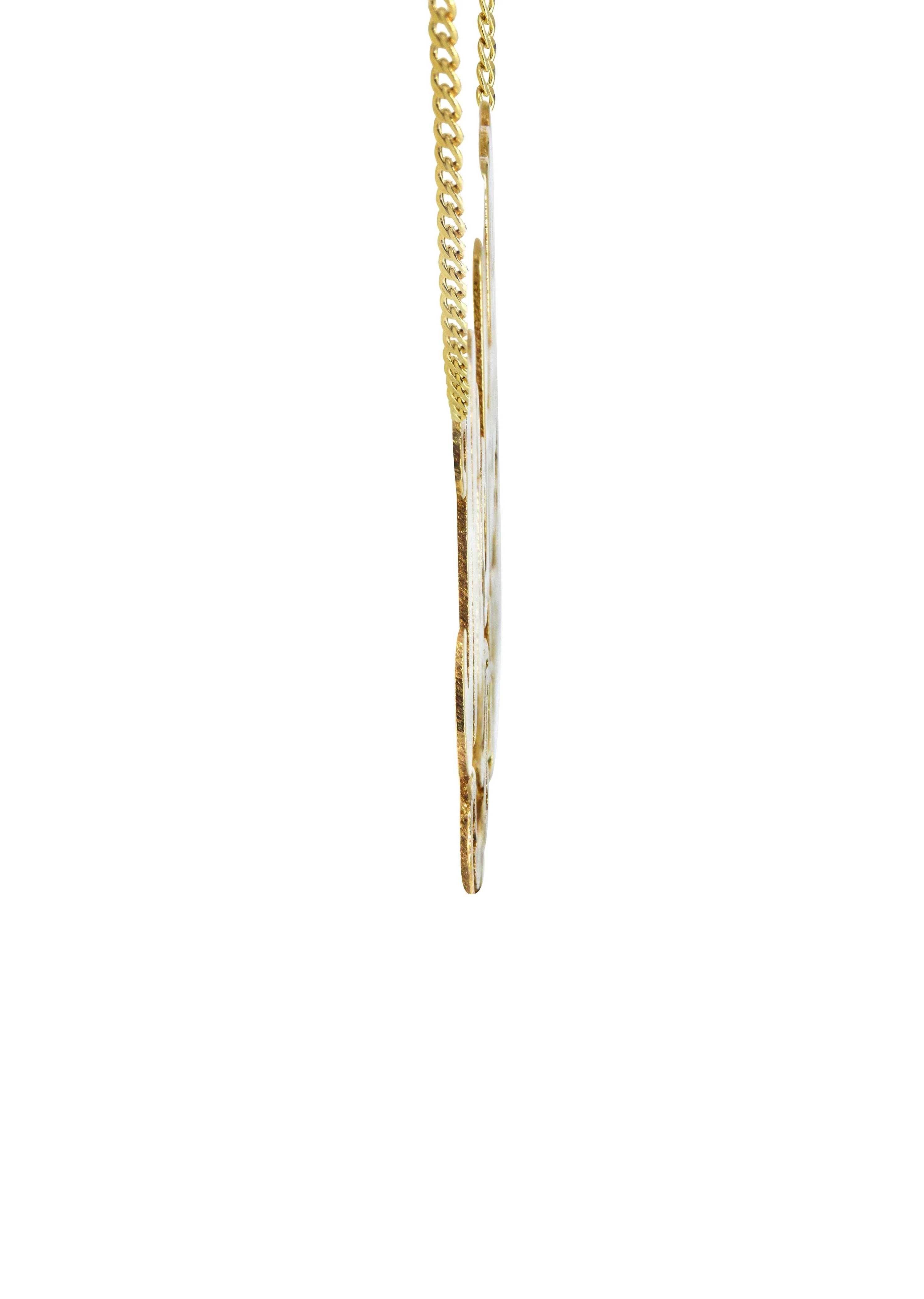 14K Gold  Diamond Cut Name Plate Necklace | Style #72 - Image 3