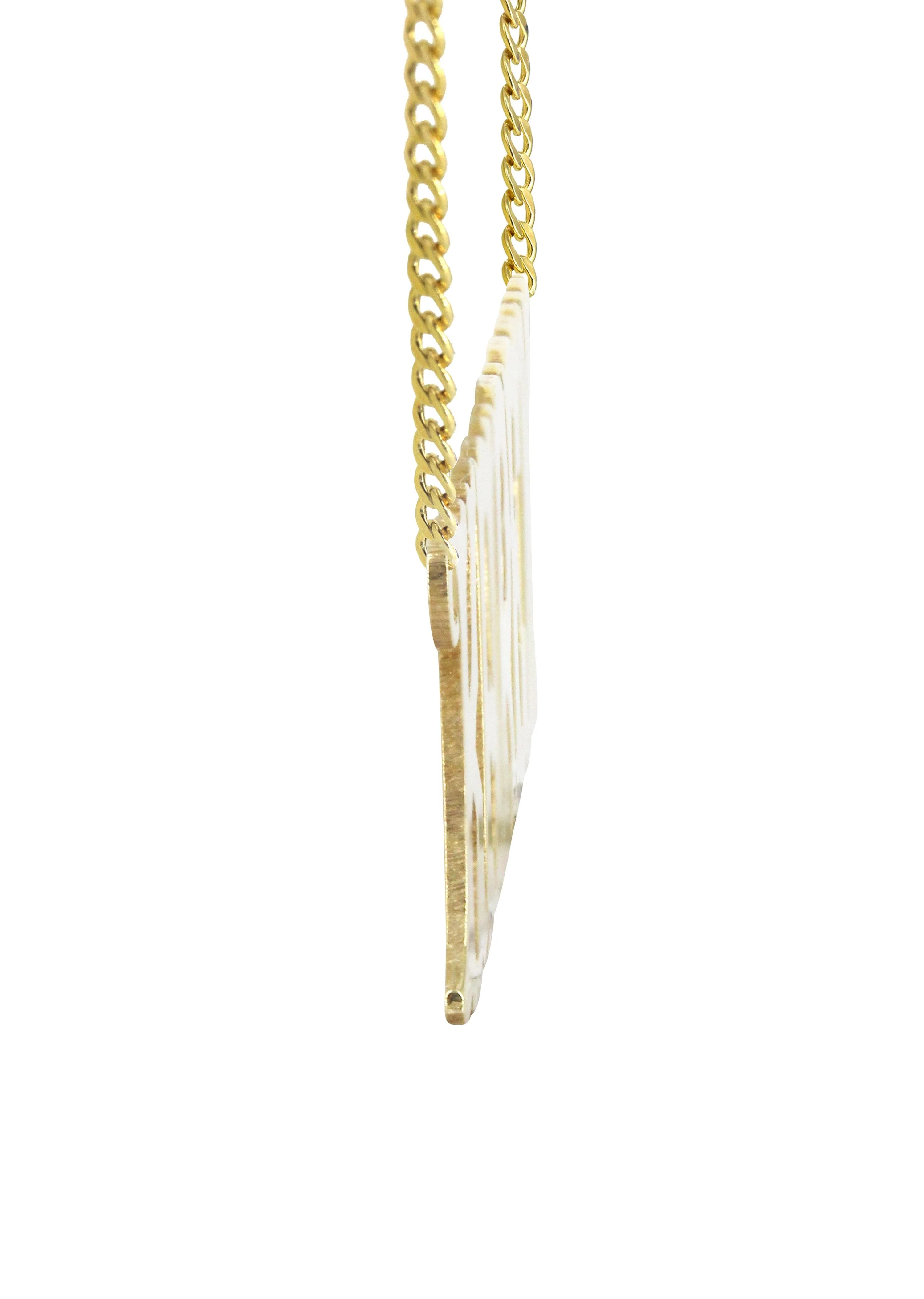 14K Gold  Name Plate Name Plate Necklace | Style #30 - Image 3
