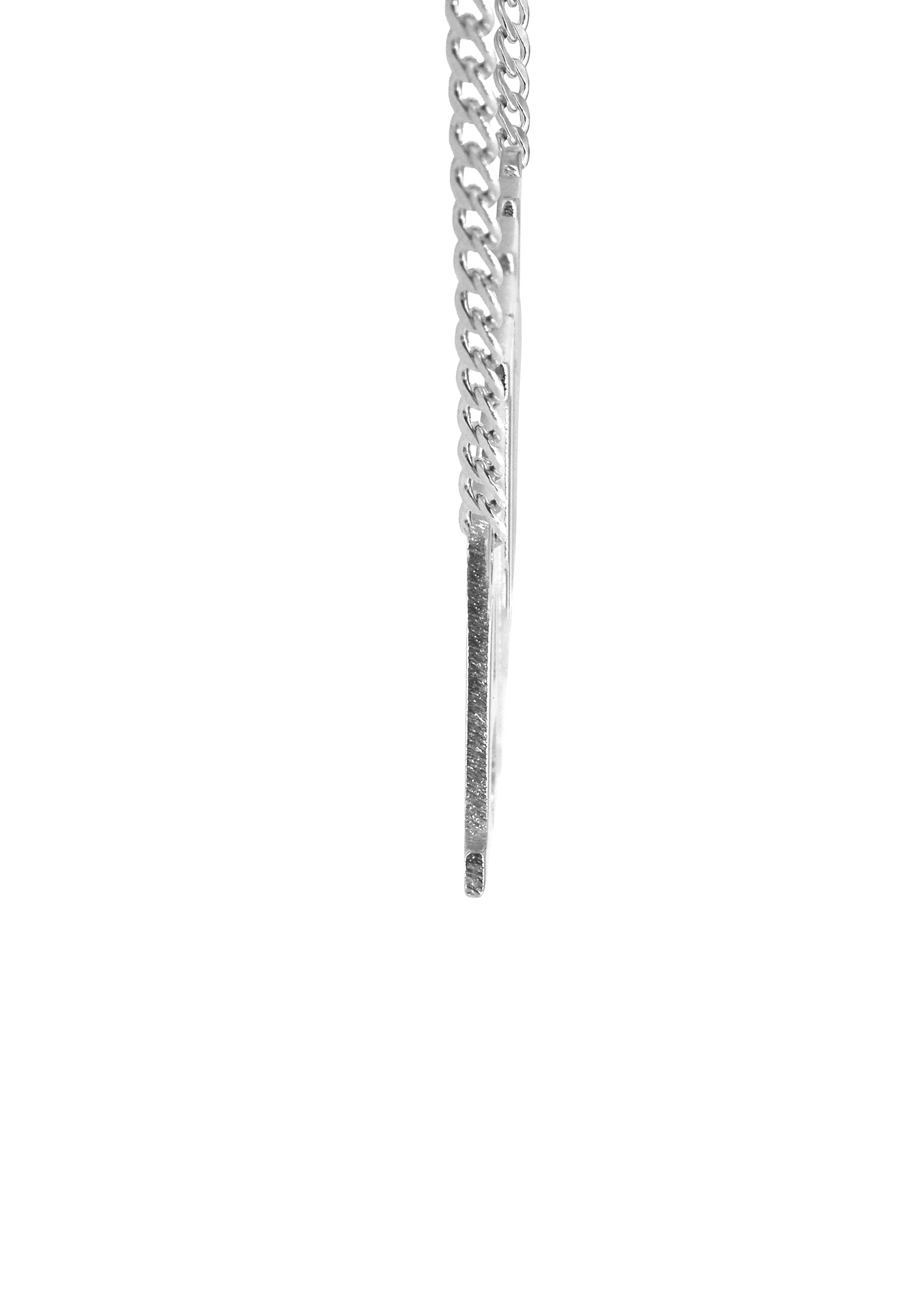 14K White Gold Name Plate Necklace | Style #81 - Image 3