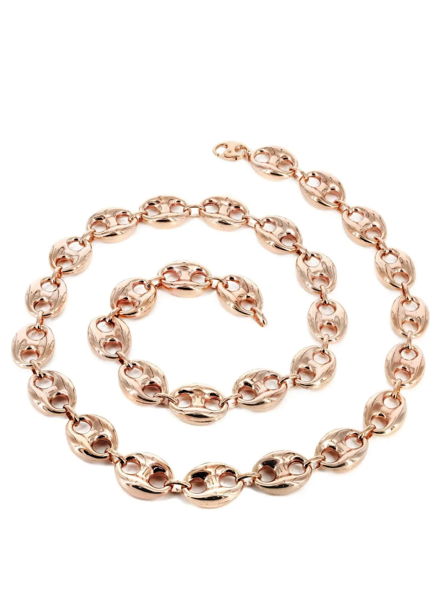 Semi Solid  Puff Chain - 14K Rose Gold - Image 2