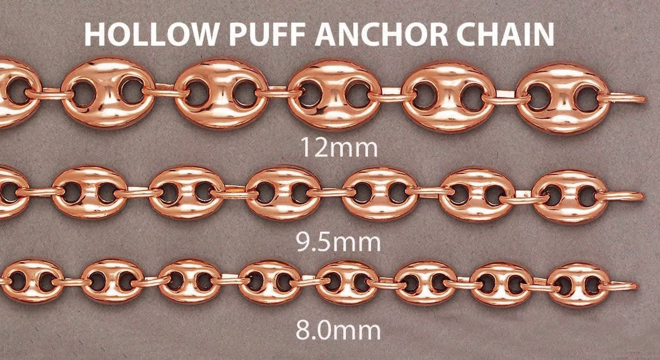 Semi Solid  Puff Chain - 14K Rose Gold - Image 5