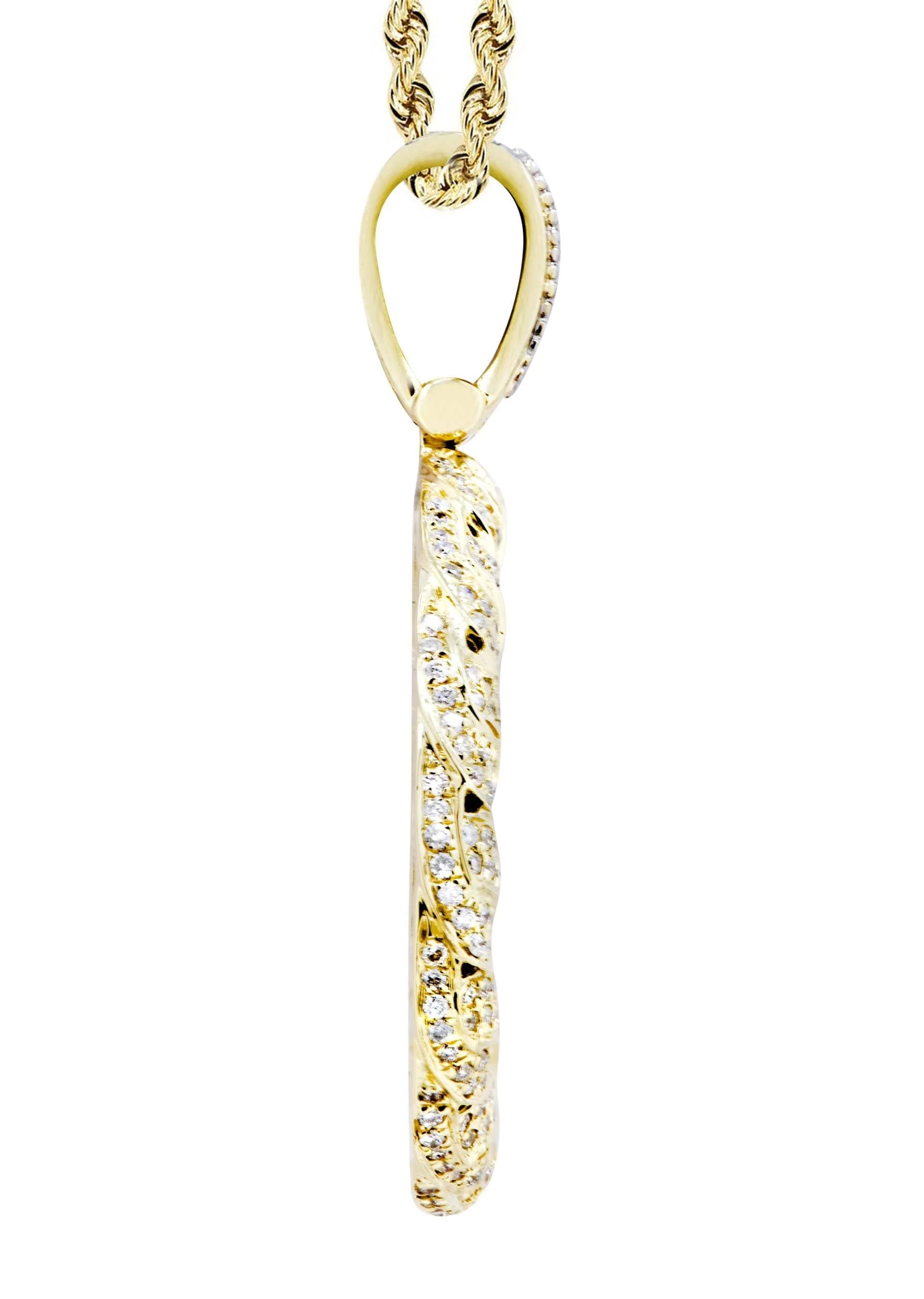 14K Yellow Gold Round Diamond Necklace  | 2.1 Carats - Image 4