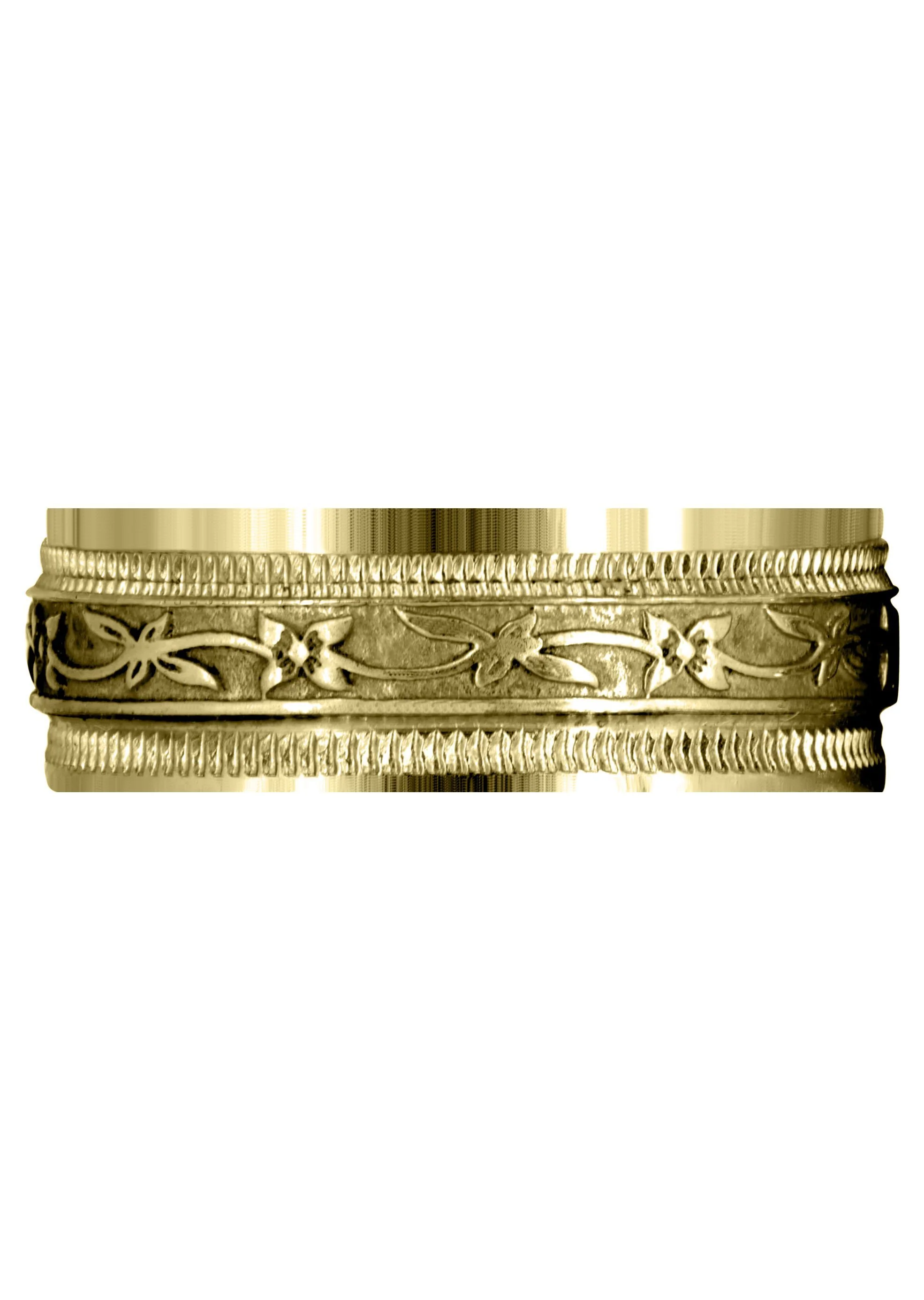 Yellow Gold Antique Mens Wedding Band | High Polish Finish (Cayden) - Image 2