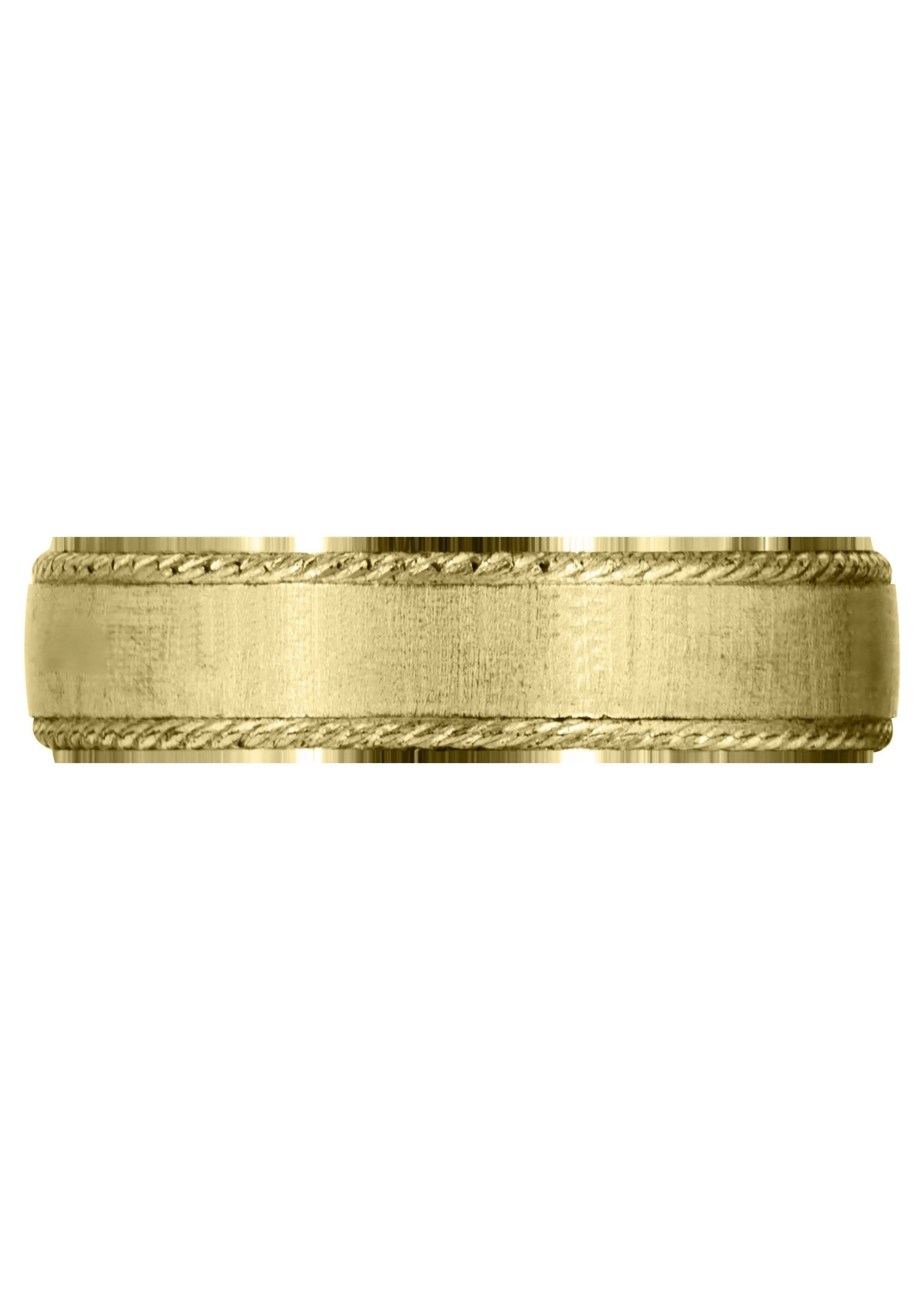 Yellow Gold Basic Carved Celtic Mens Wedding Band | Cross Satin Finish (Evan) - Image 2