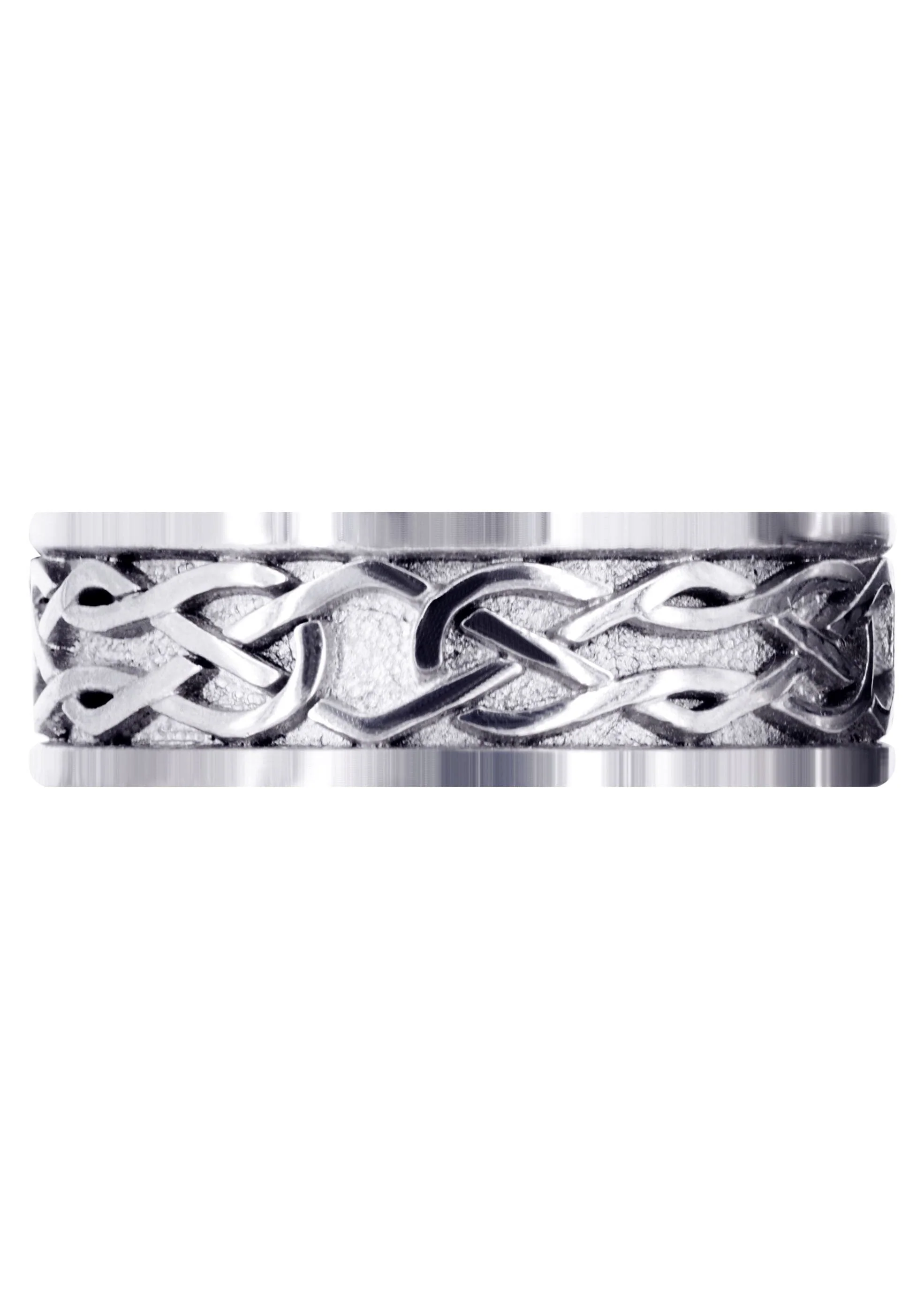 Celtic Mens Wedding Band | High Polish Finish (Jase) - Image 2