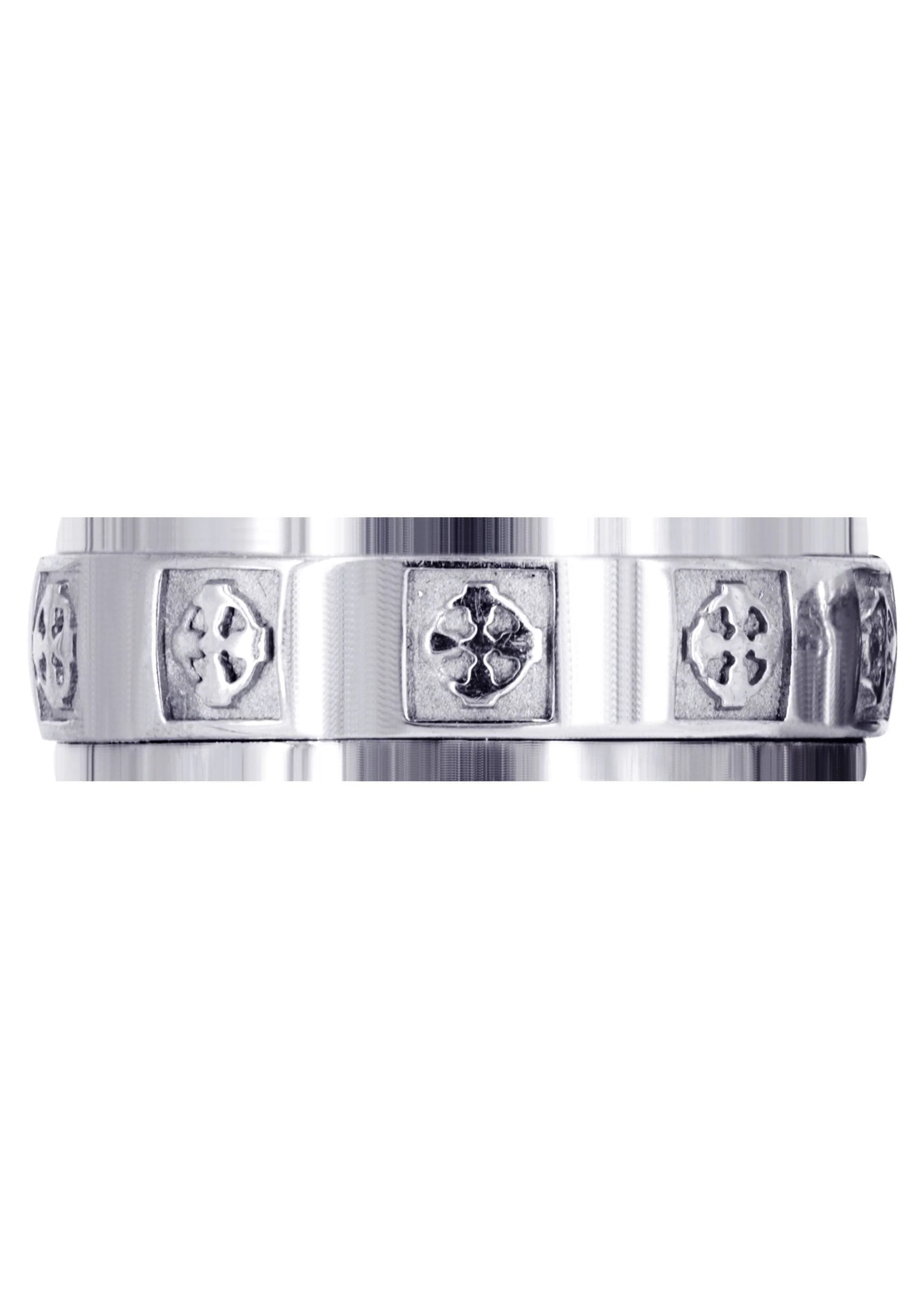 Celtic Mens Wedding Band | Sand Blast / High Polish Finish (Nicolas) - Image 2