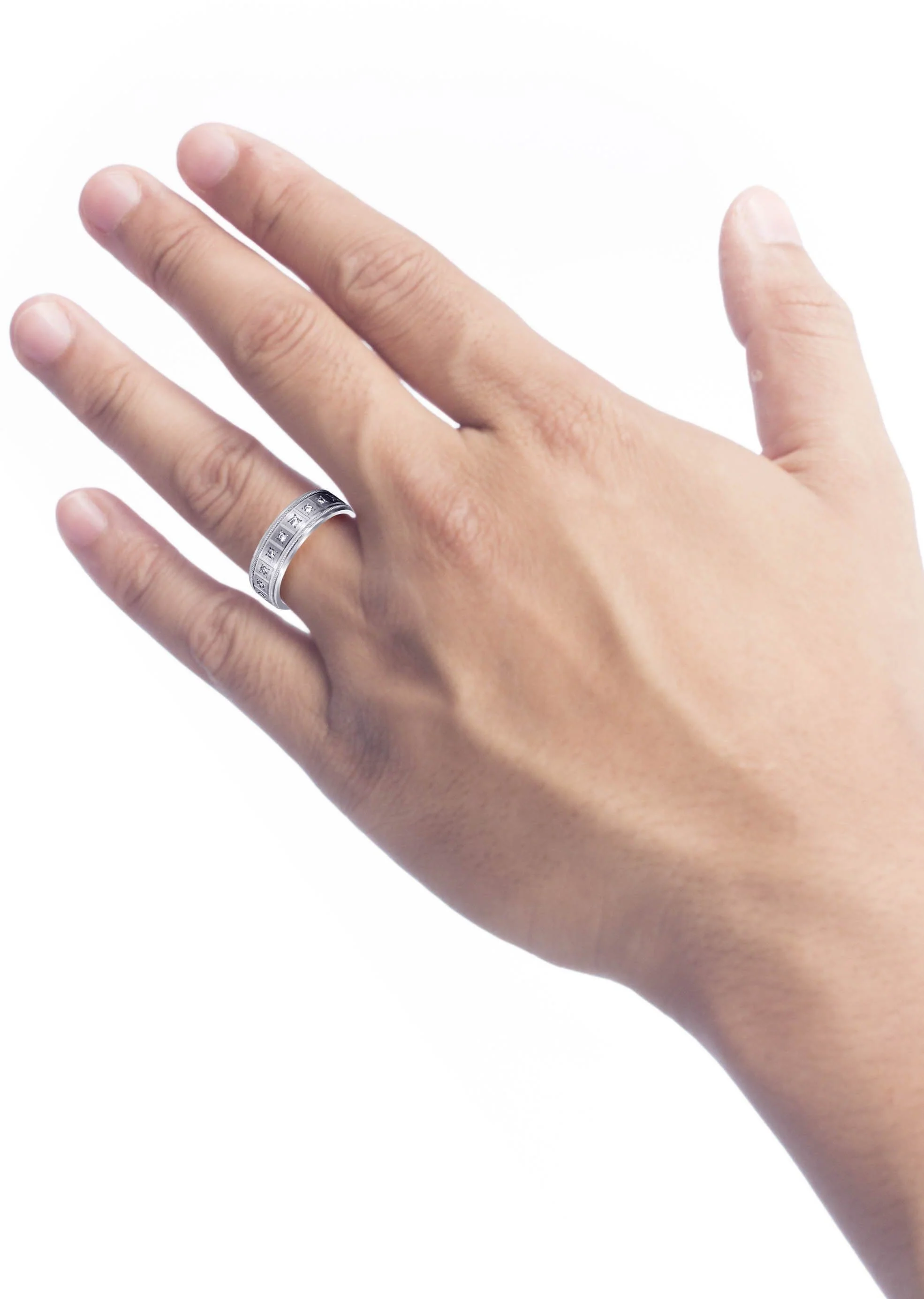 Classic Diamond Mens Wedding Band | 0.4 Carats (River) - Image 4