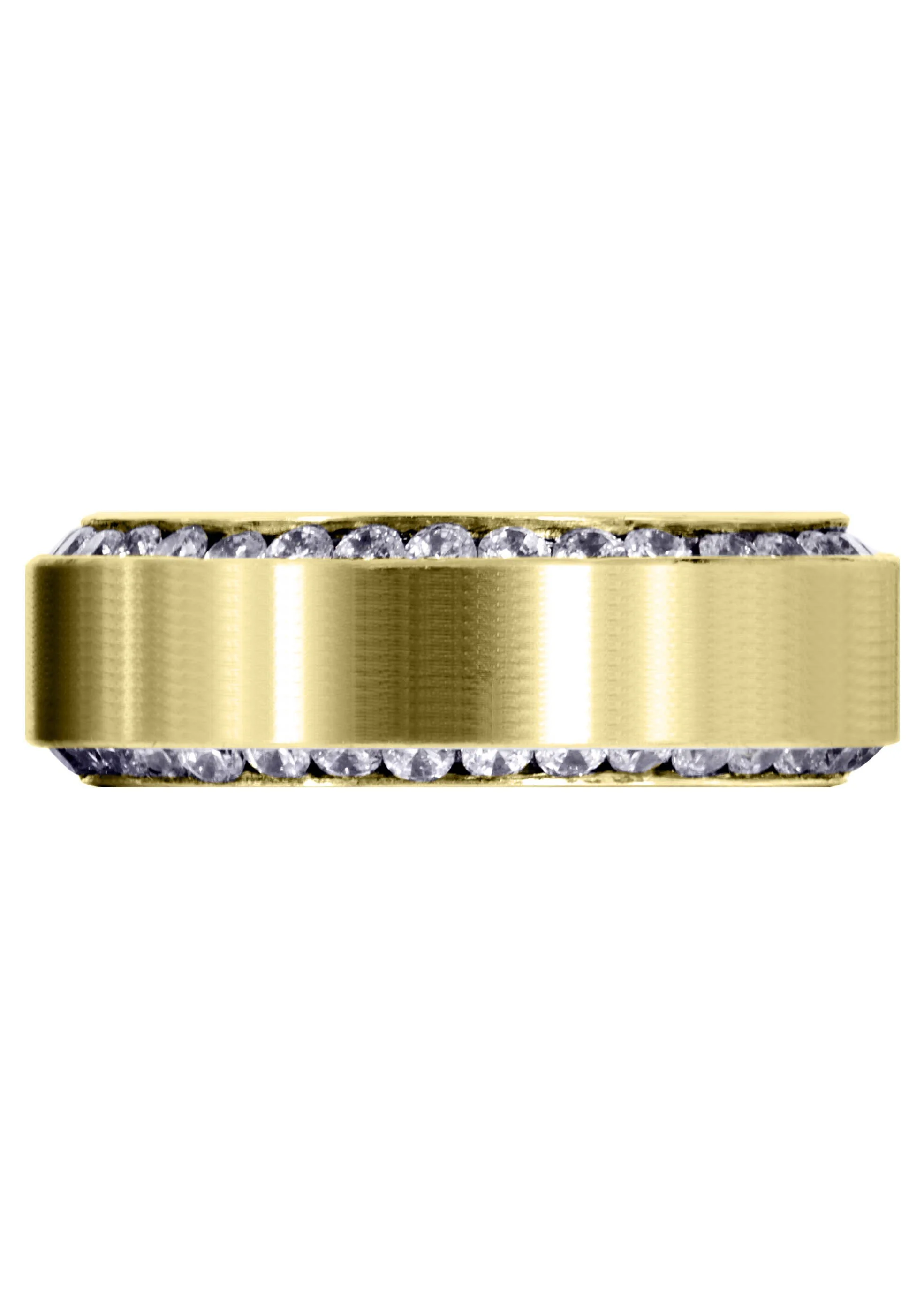 Yellow Gold Classic Diamond Mens Wedding Band | 2.1 Carats (Rylan) - Image 2