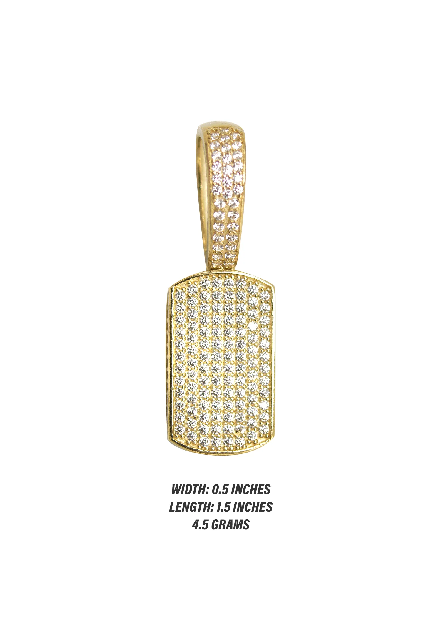 10K Gold Dog Tag Pendant - Image 2