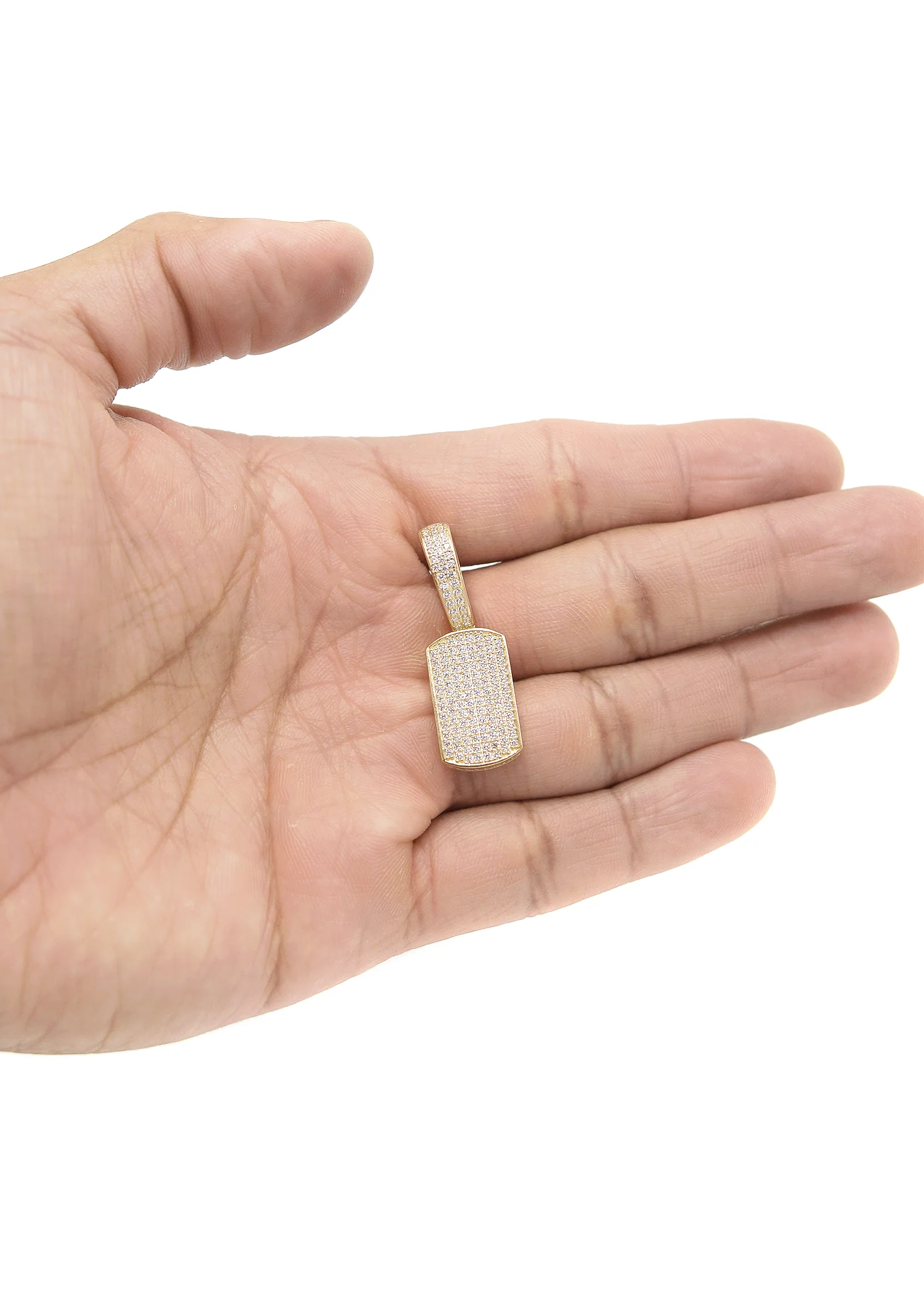 10K Gold Dog Tag Pendant - Image 3