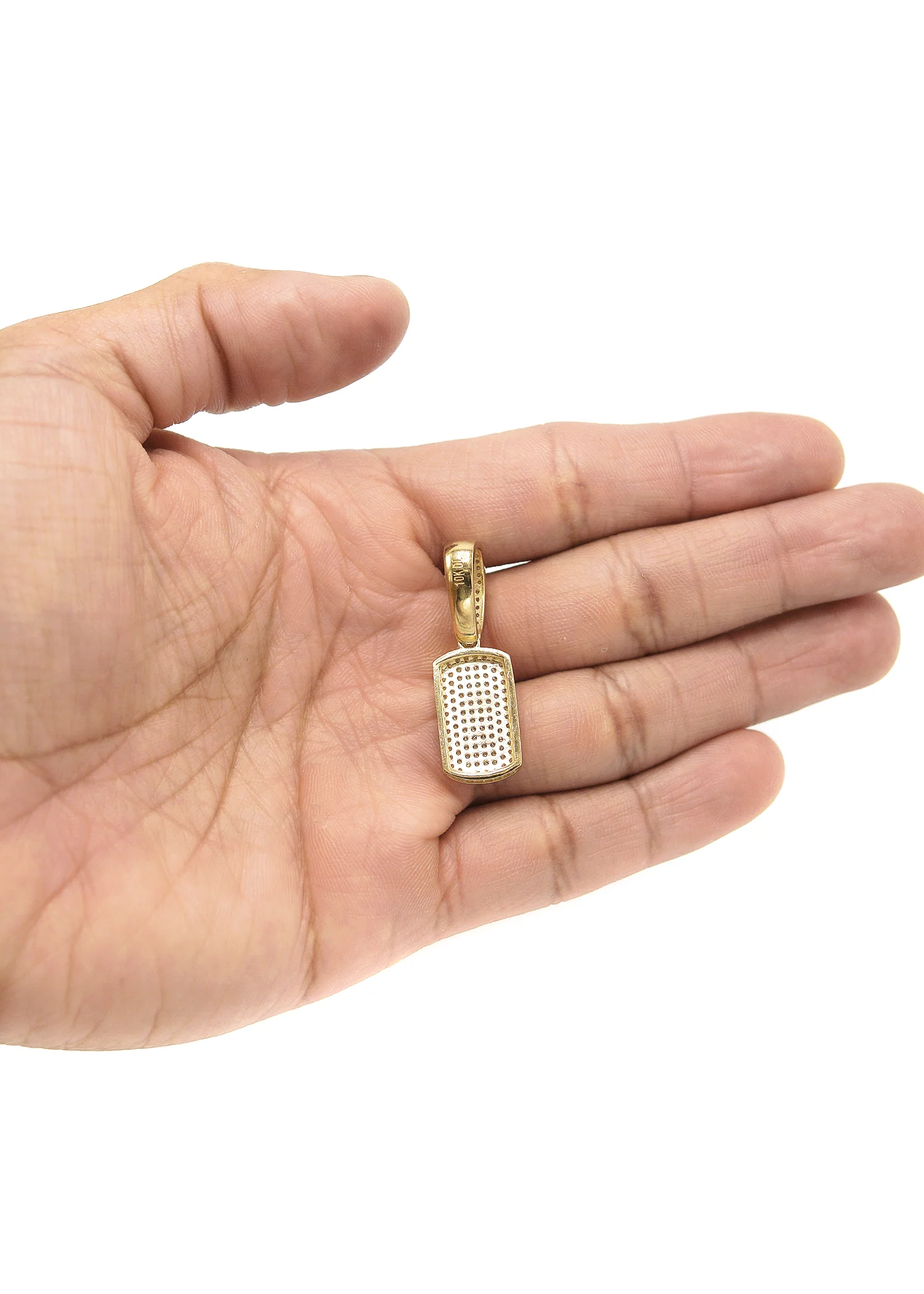 10K Gold Dog Tag Pendant - Image 4