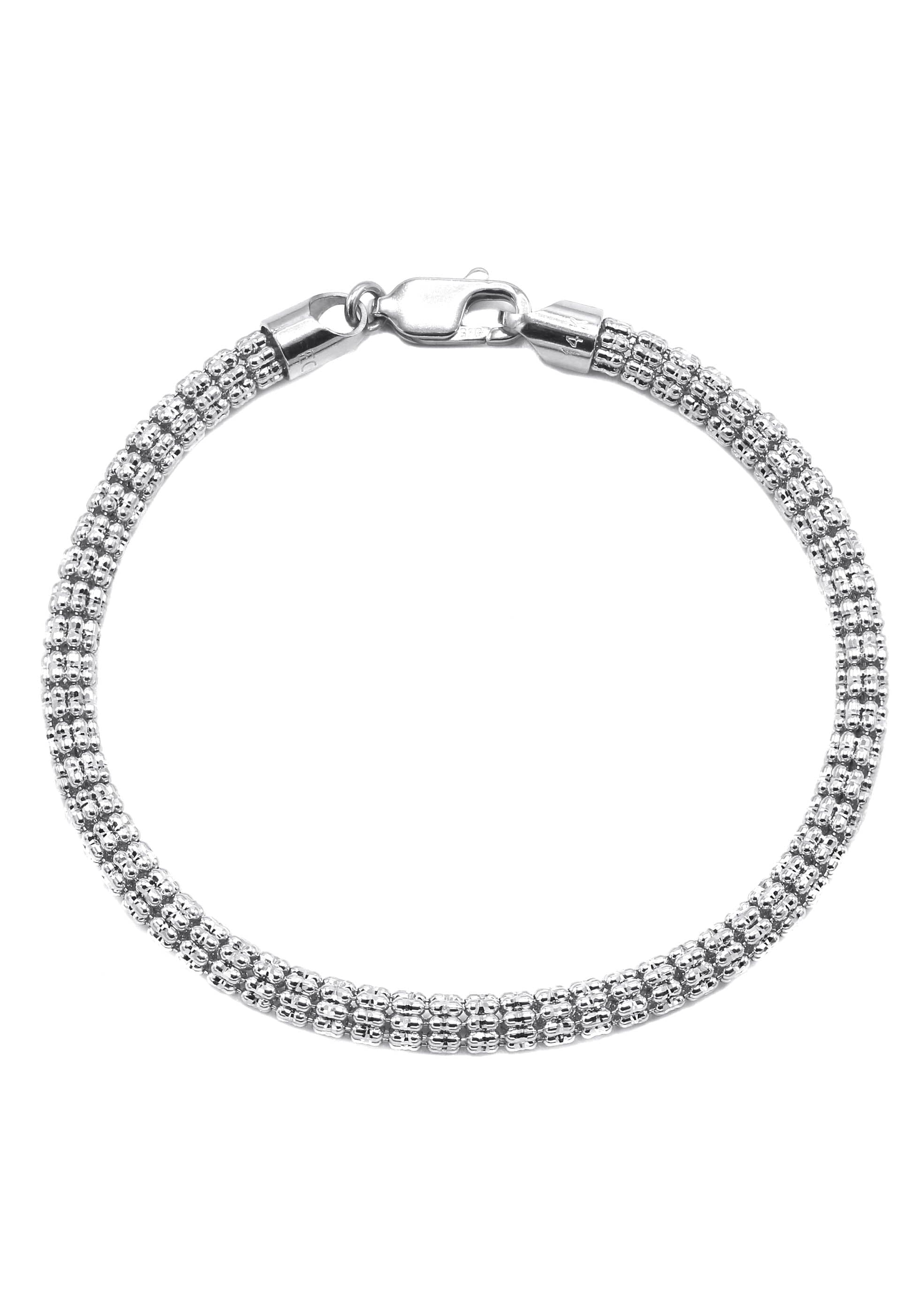 14K White Gold Ice Bracelet