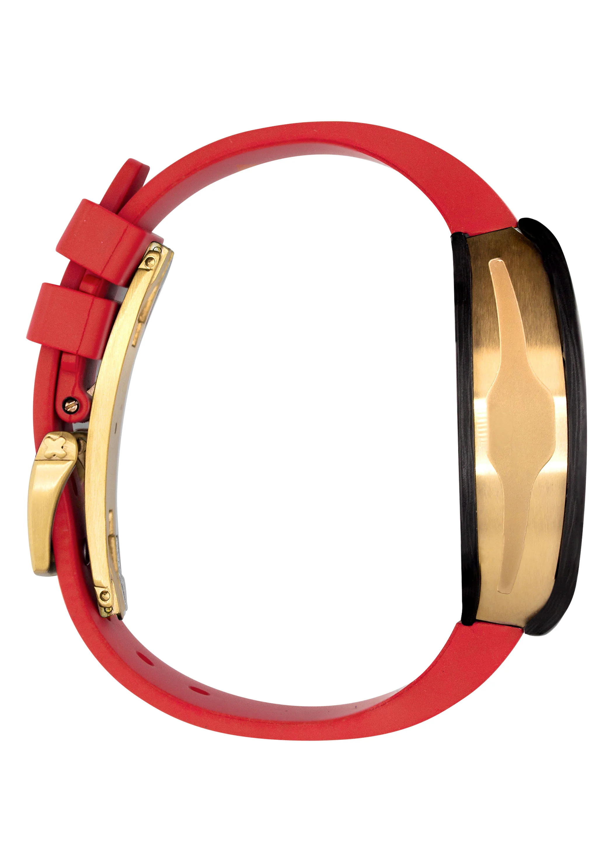 Frost NYC Mens Watch - Automatic Skeleton Carbon Fiber Sport Gold Watch | FRST-01-CFY| Red - Image 3