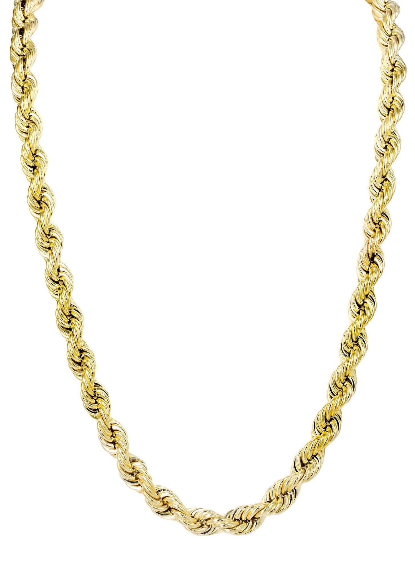 Gold Chain - Mens Semi Solid  Rope Chain 10K/14K Gold - Image 3