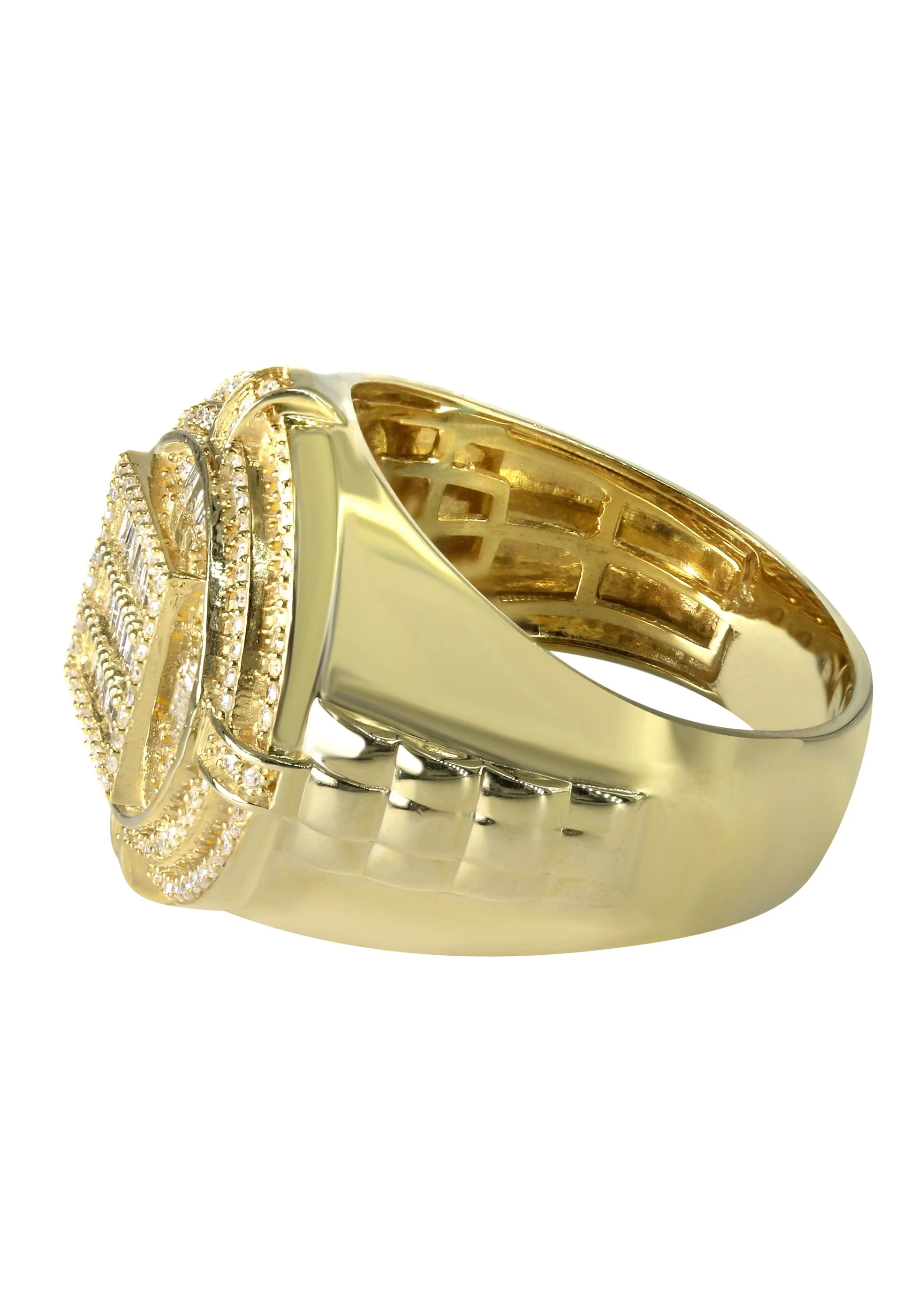 Mens Baguette Diamond Pinky Ring  | 0.92 Carats | 9.8 Grams - Image 2