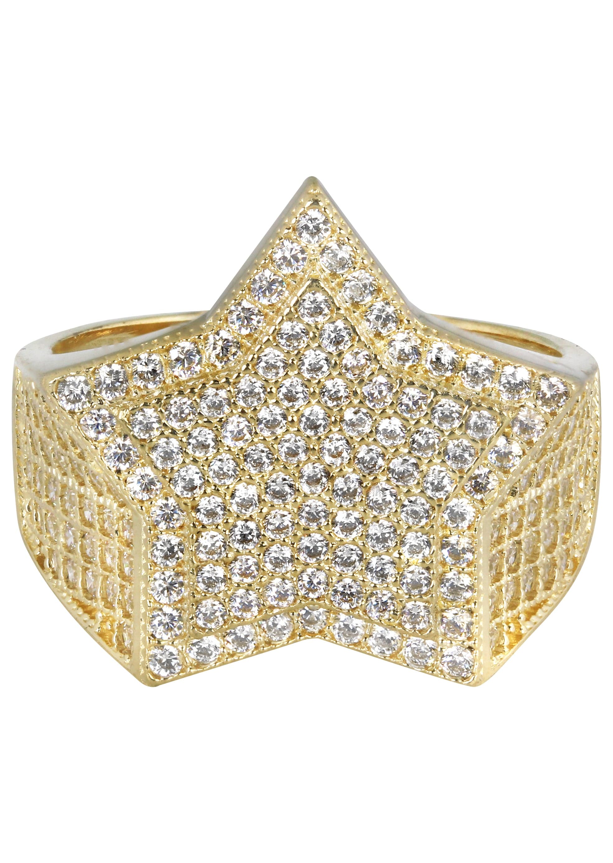 10K Star Gold Ring For Men - Mens Pinky Ring | 6.5 Grams