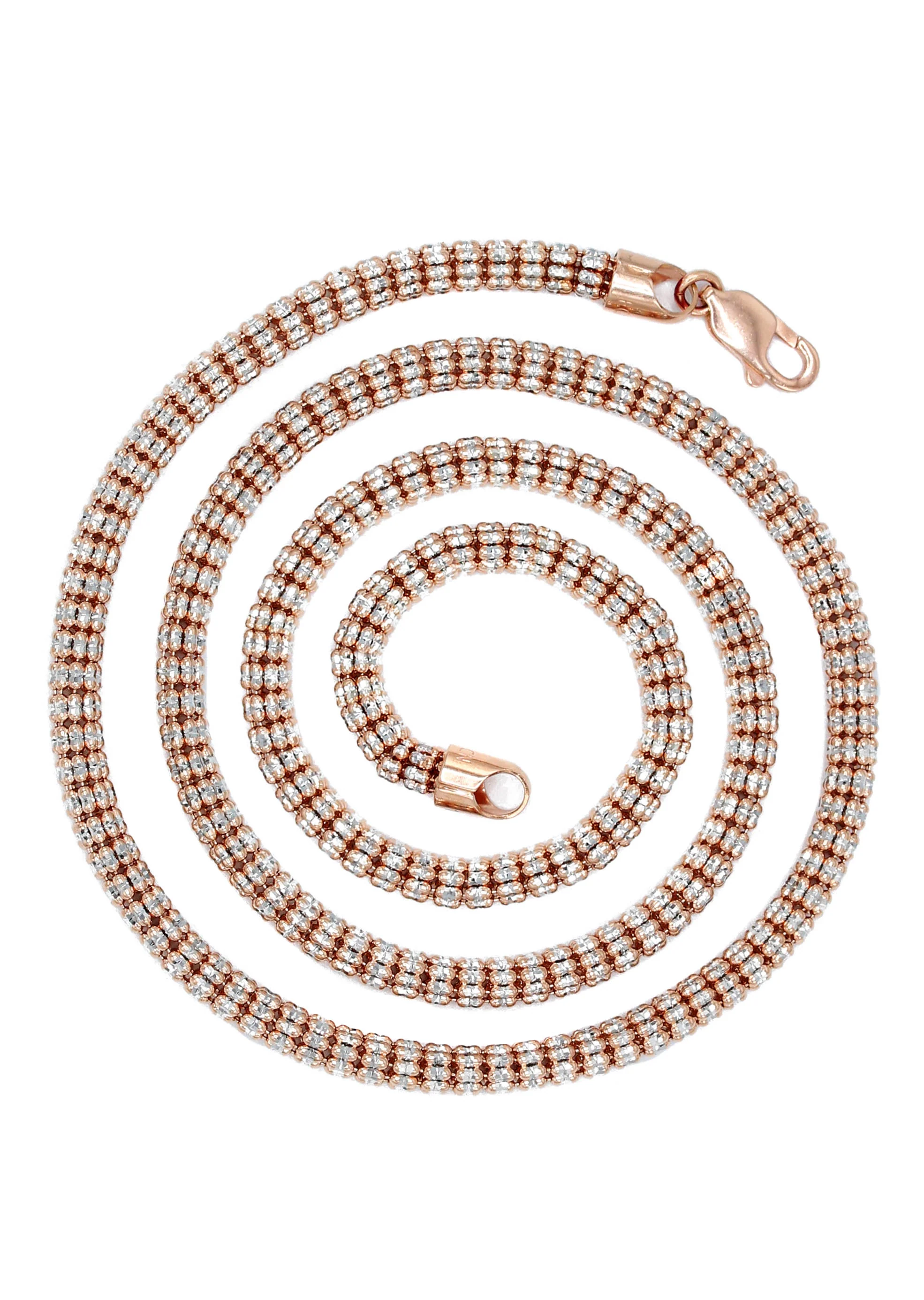 Rose Gold Chain - Mens Ice Chain 10K/14K Rose Gold - Image 3