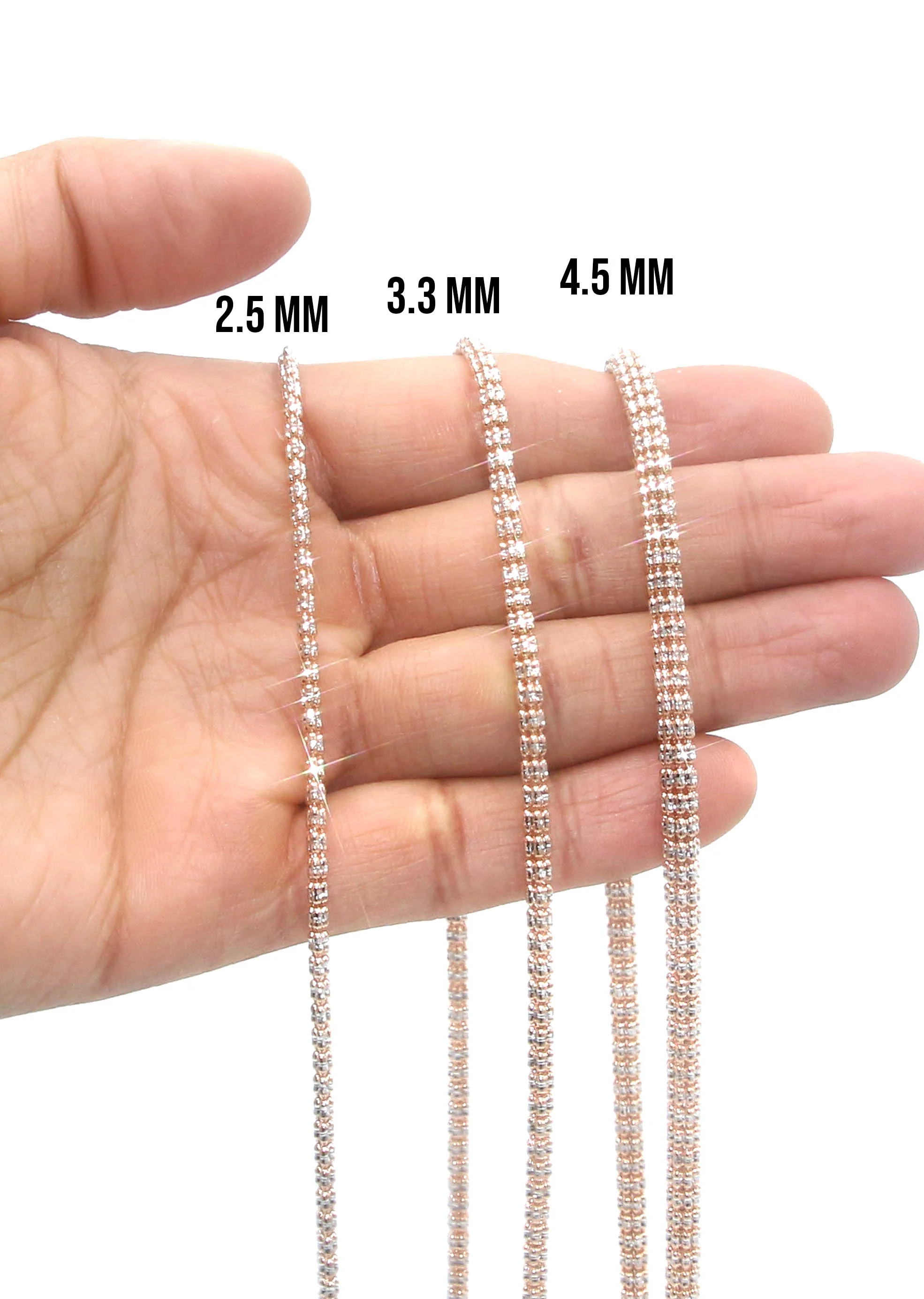 Rose Gold Chain - Mens Ice Chain 10K/14K Rose Gold - Image 5