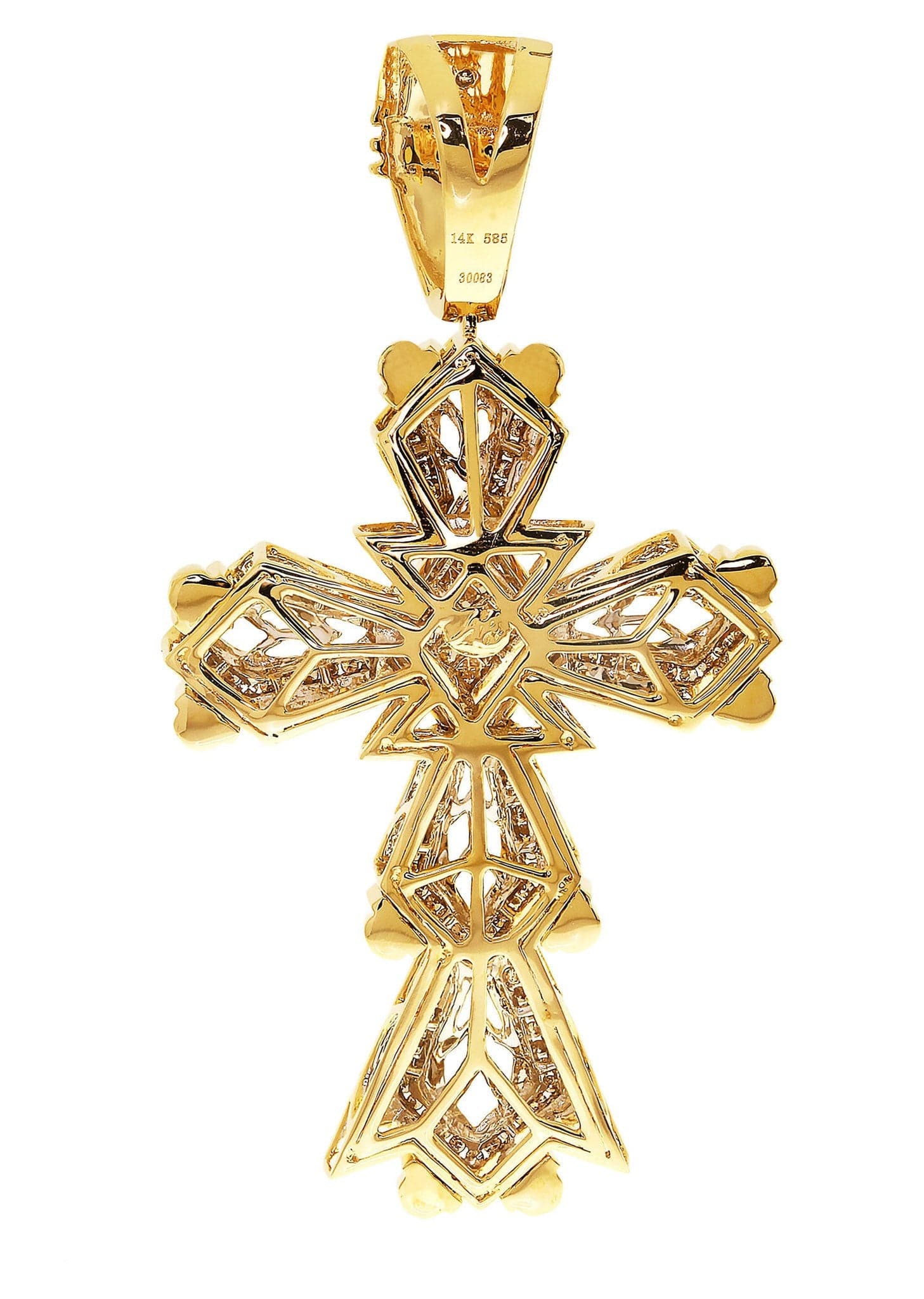 Diamond Cross Pendant| 2.55 Carats| 32.98 Grams - Image 3