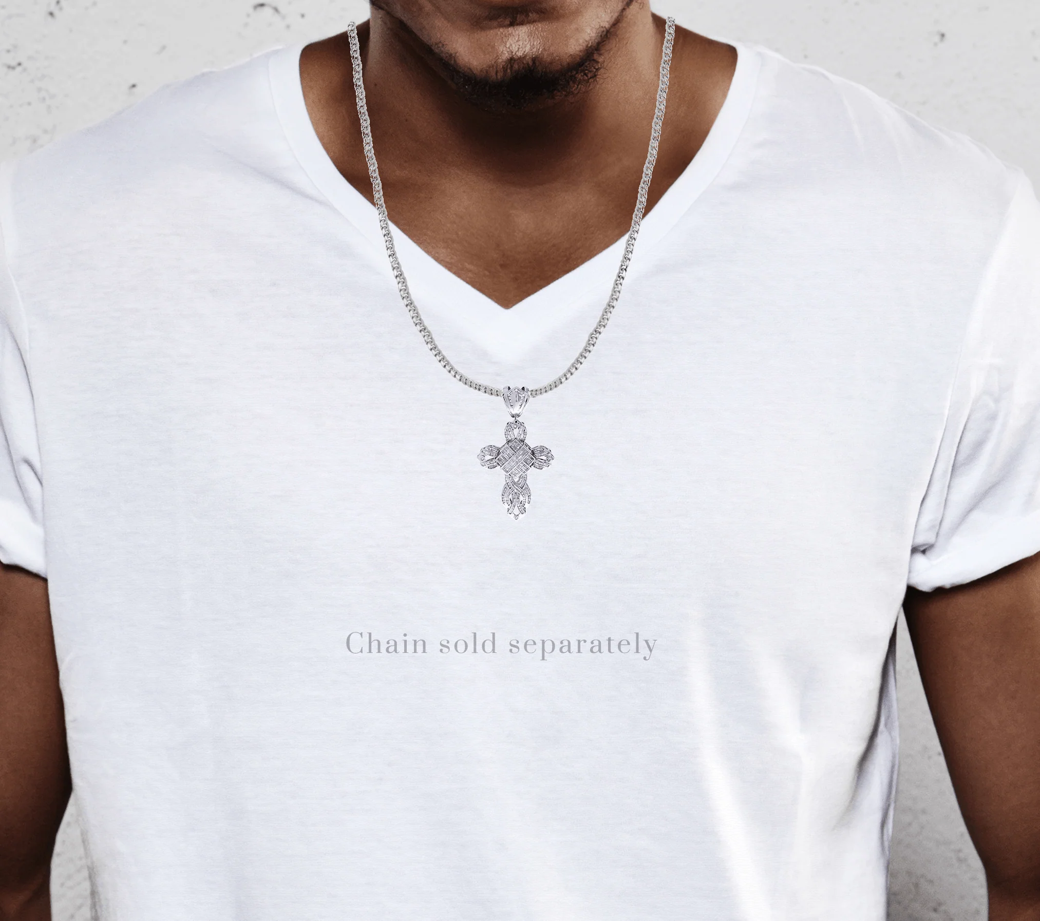 Diamond Cross Pendant| 3.26 Carats| 23.84 Grams - Image 4