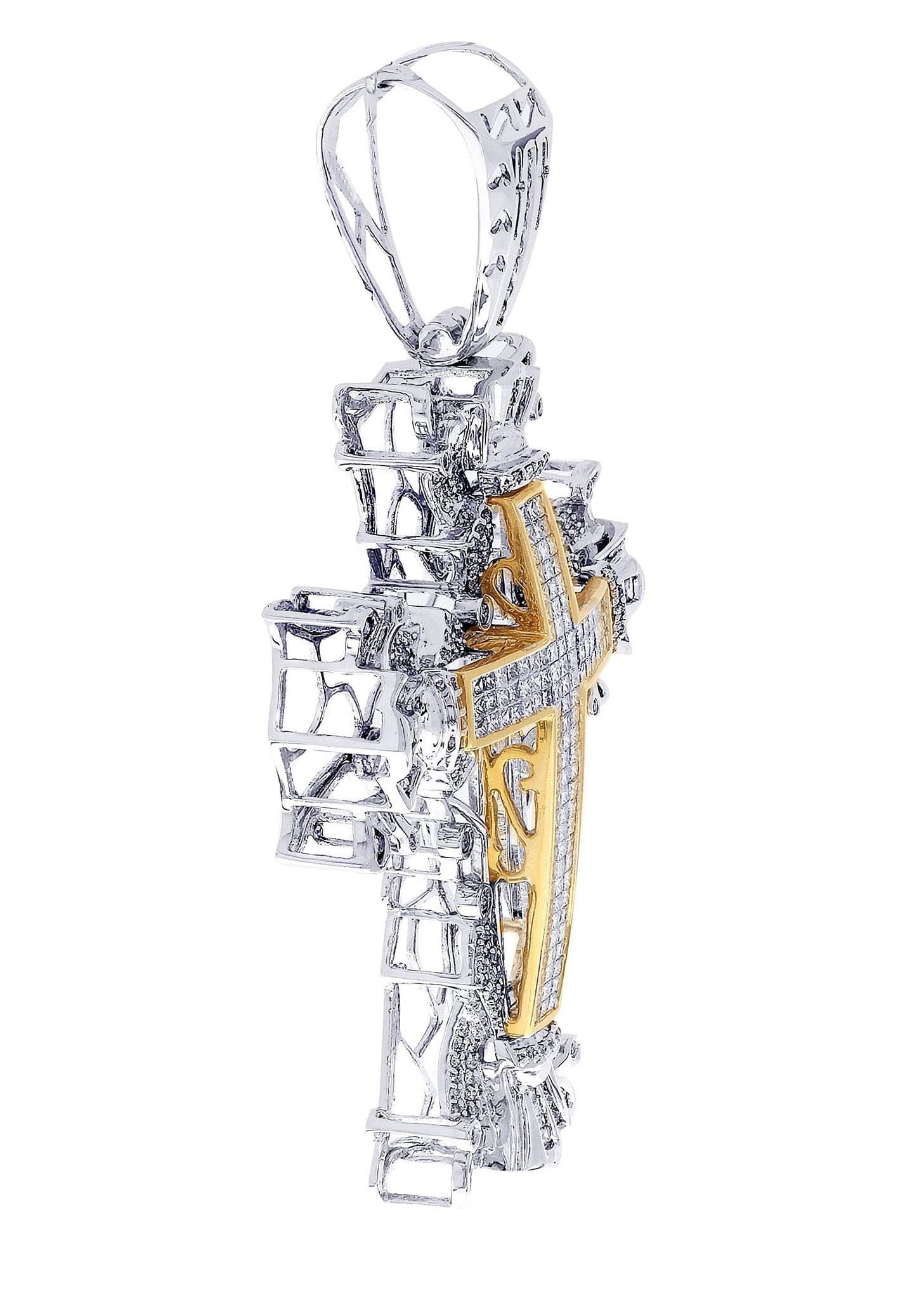 Diamond Cross Pendant| 4.1 Carats| 32.77 Grams - Image 2