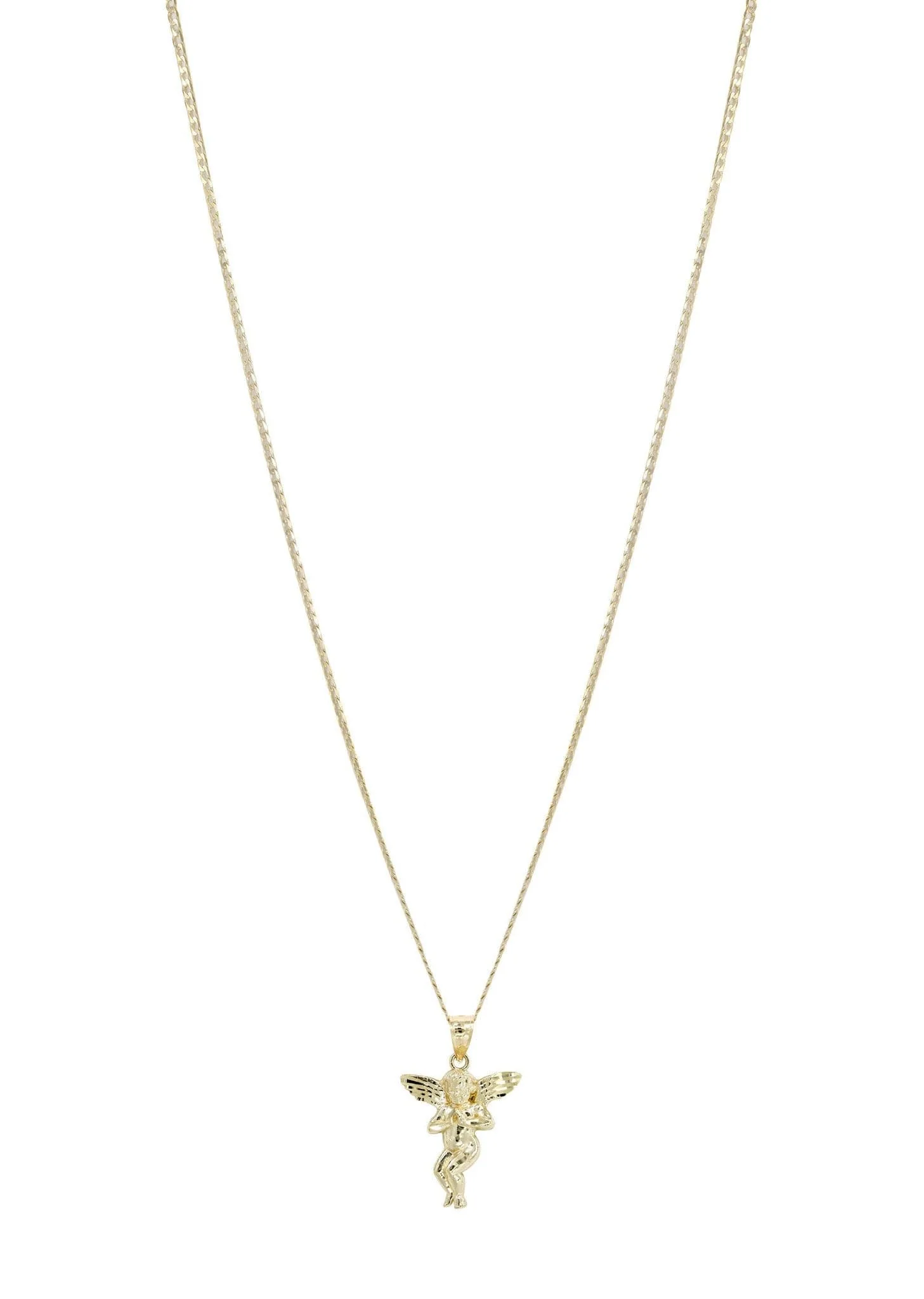 10K Yellow Gold Necklace & Angel Necklace | Appx. 6.3 Grams - Image 6