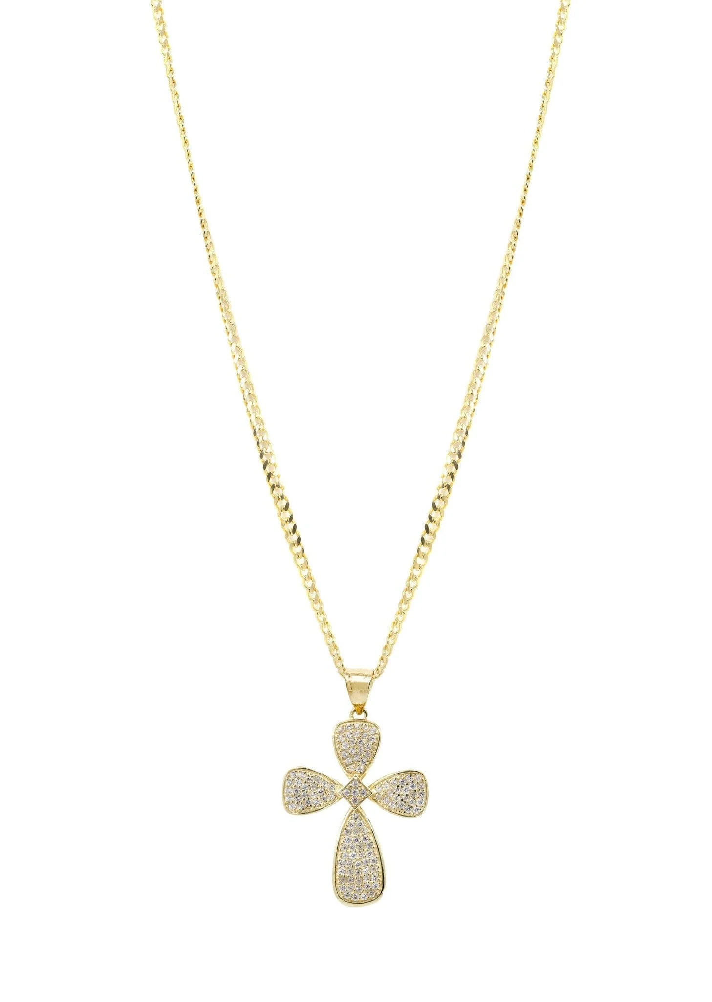10K Yellow Gold Cross Necklace | Appx. 17.3 Grams - Image 5
