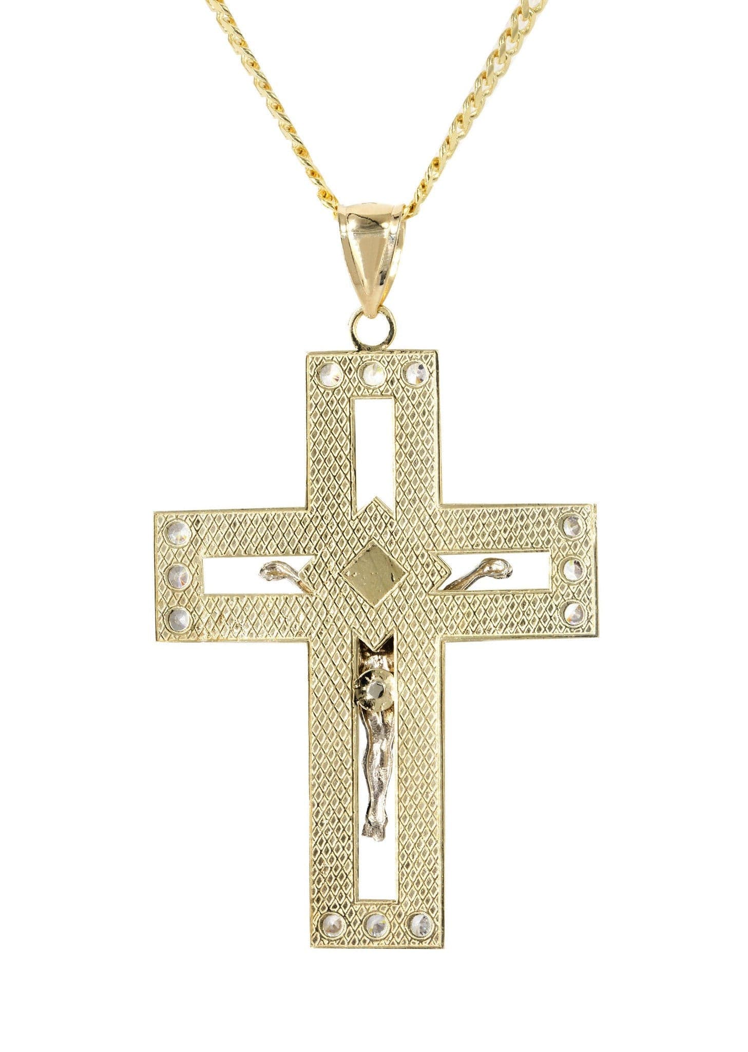 10K Yellow Gold Cross /Crucifix Necklace | Appx. 20.8 Grams - Image 3